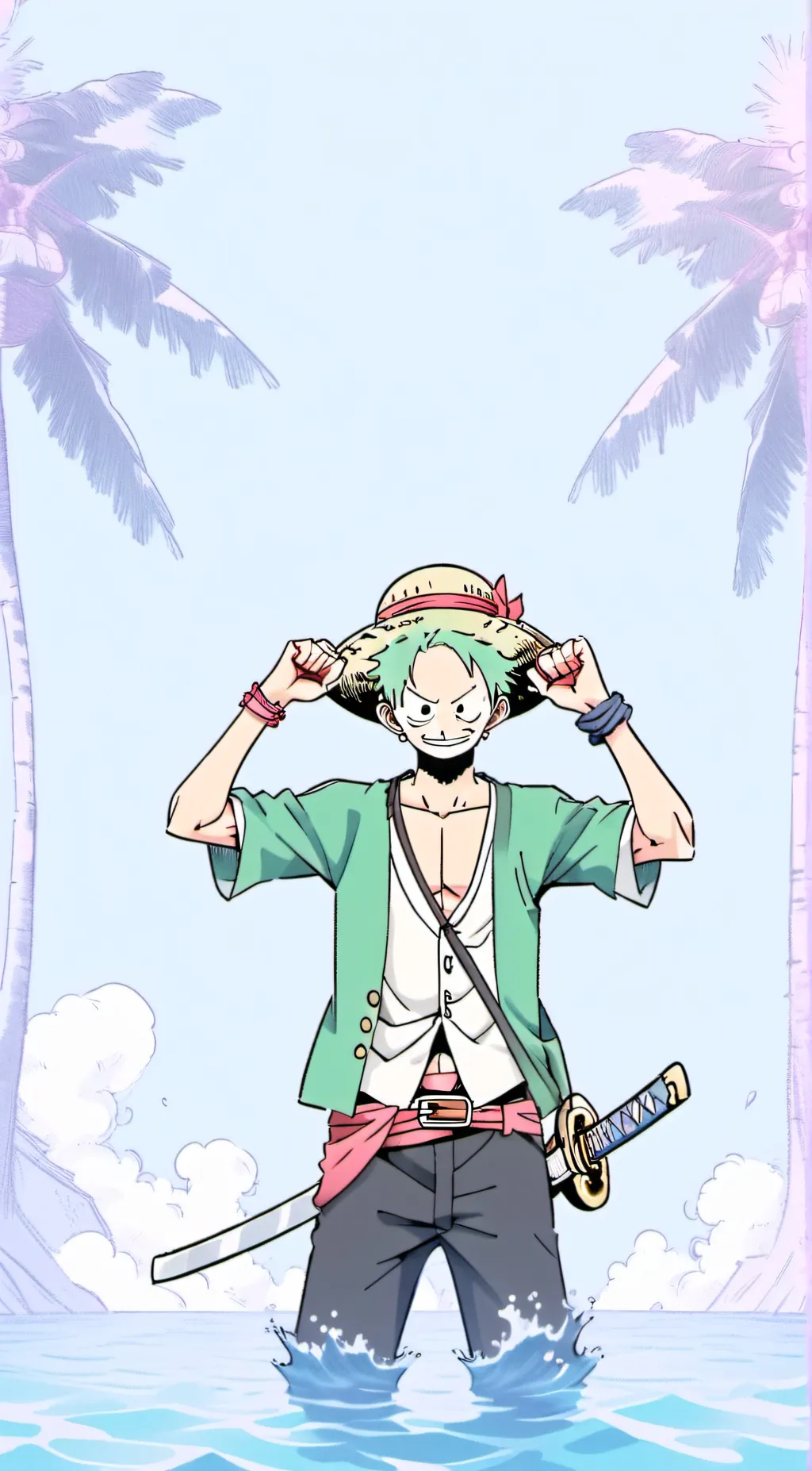 ai character: zoro background