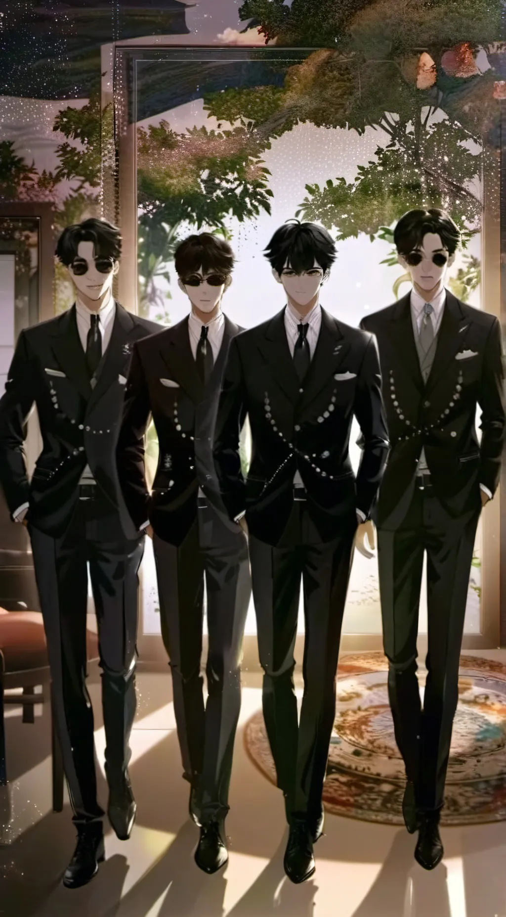 ai character: 5 boys background