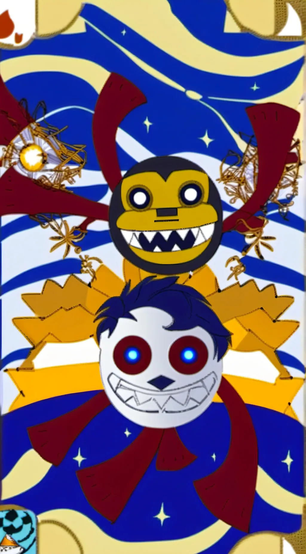 ai character: sun and moon background