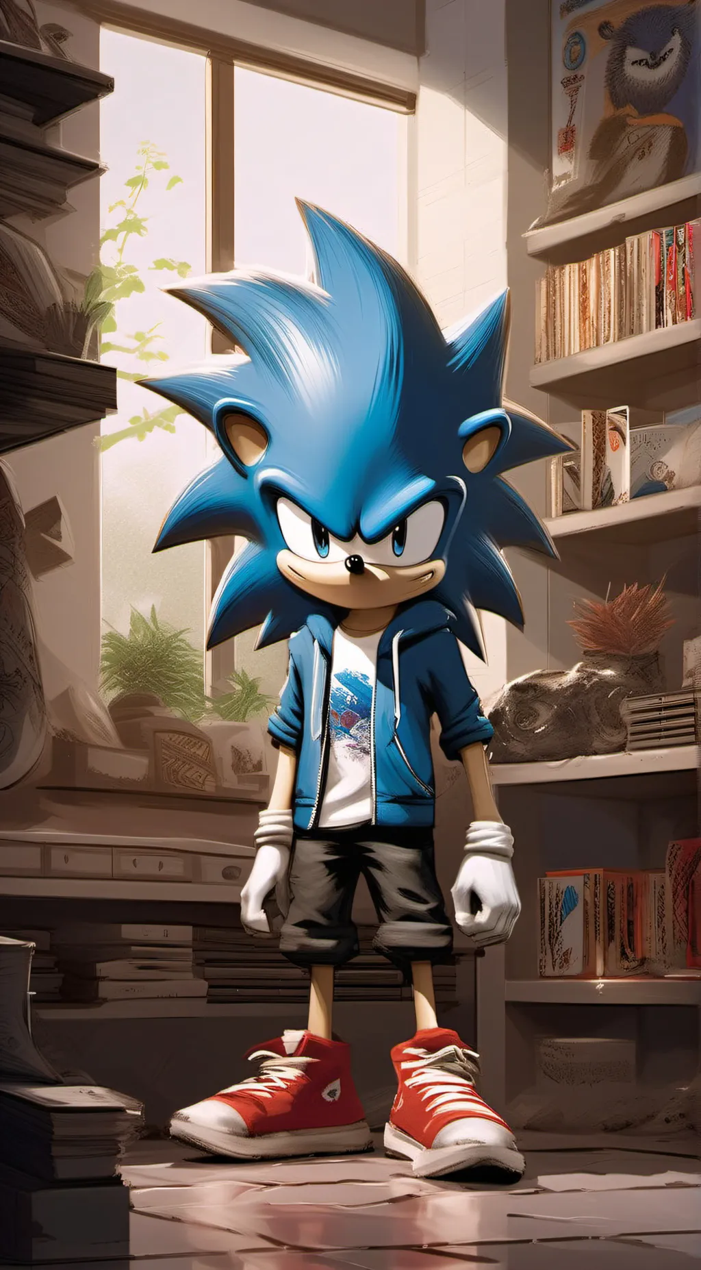 ai character: sonic fam background