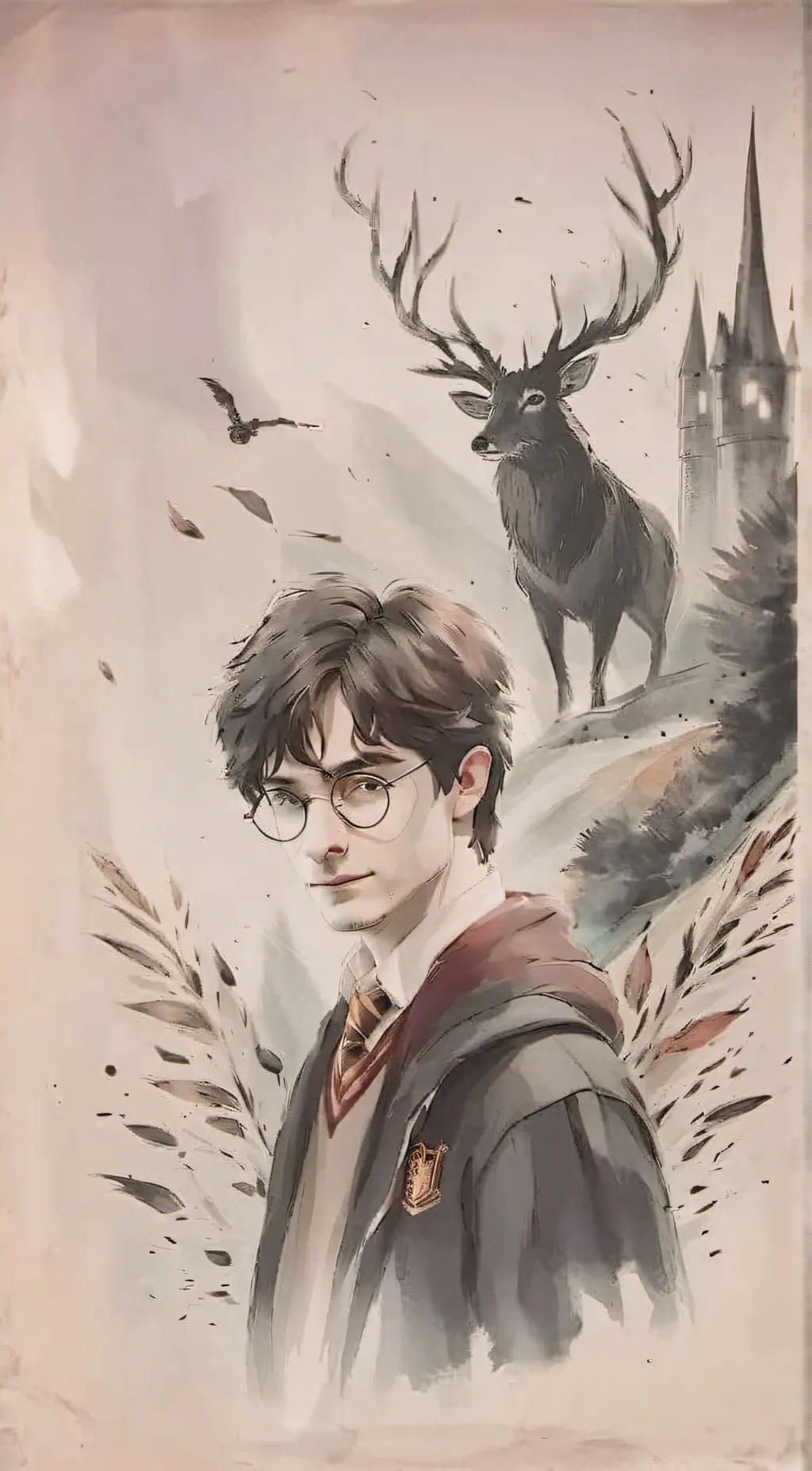 ai character: harry potter  background