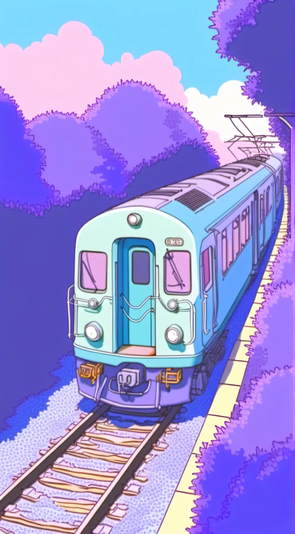 ai character: THE TEAL TRAIN background