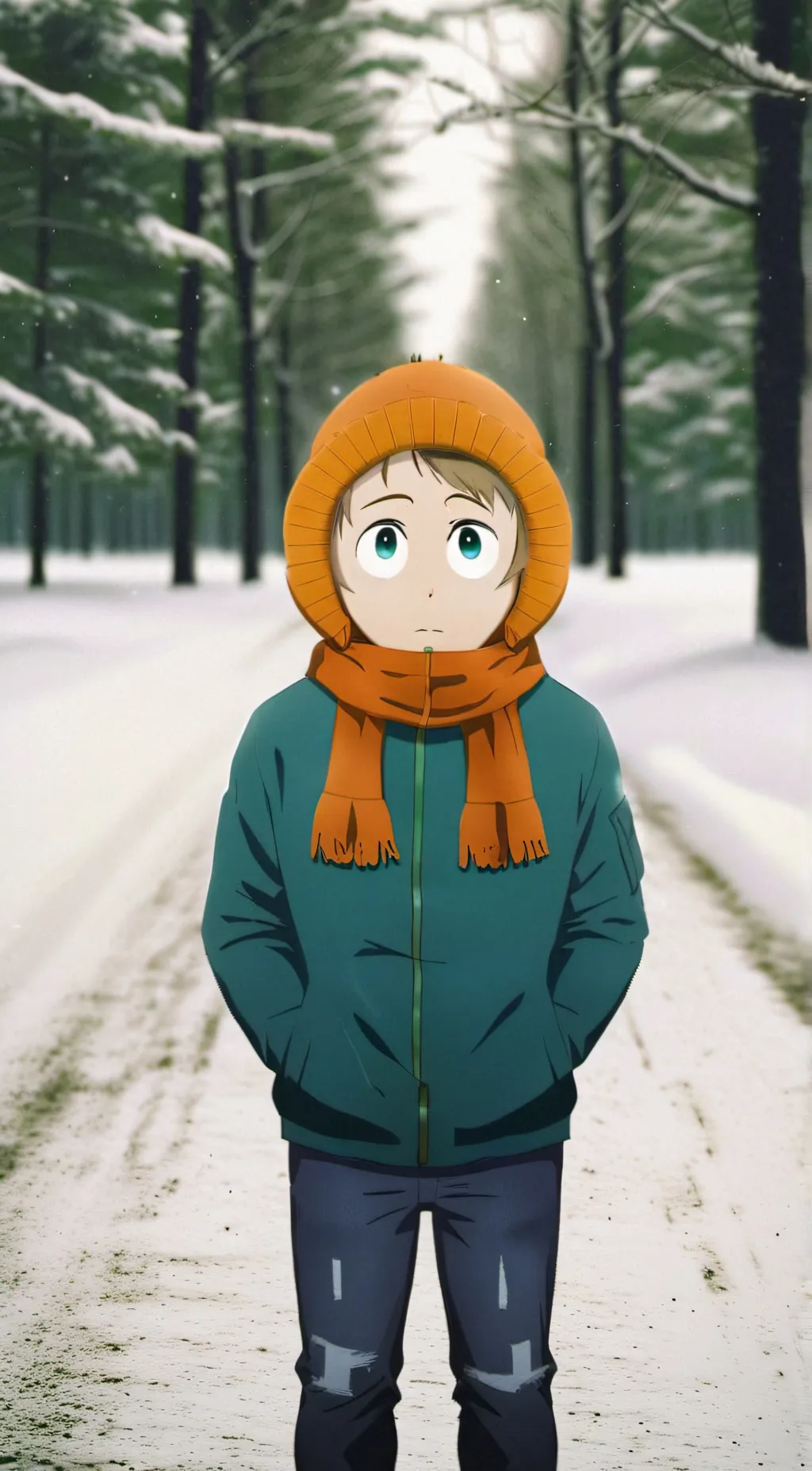 ai character: Kenny - South Park background