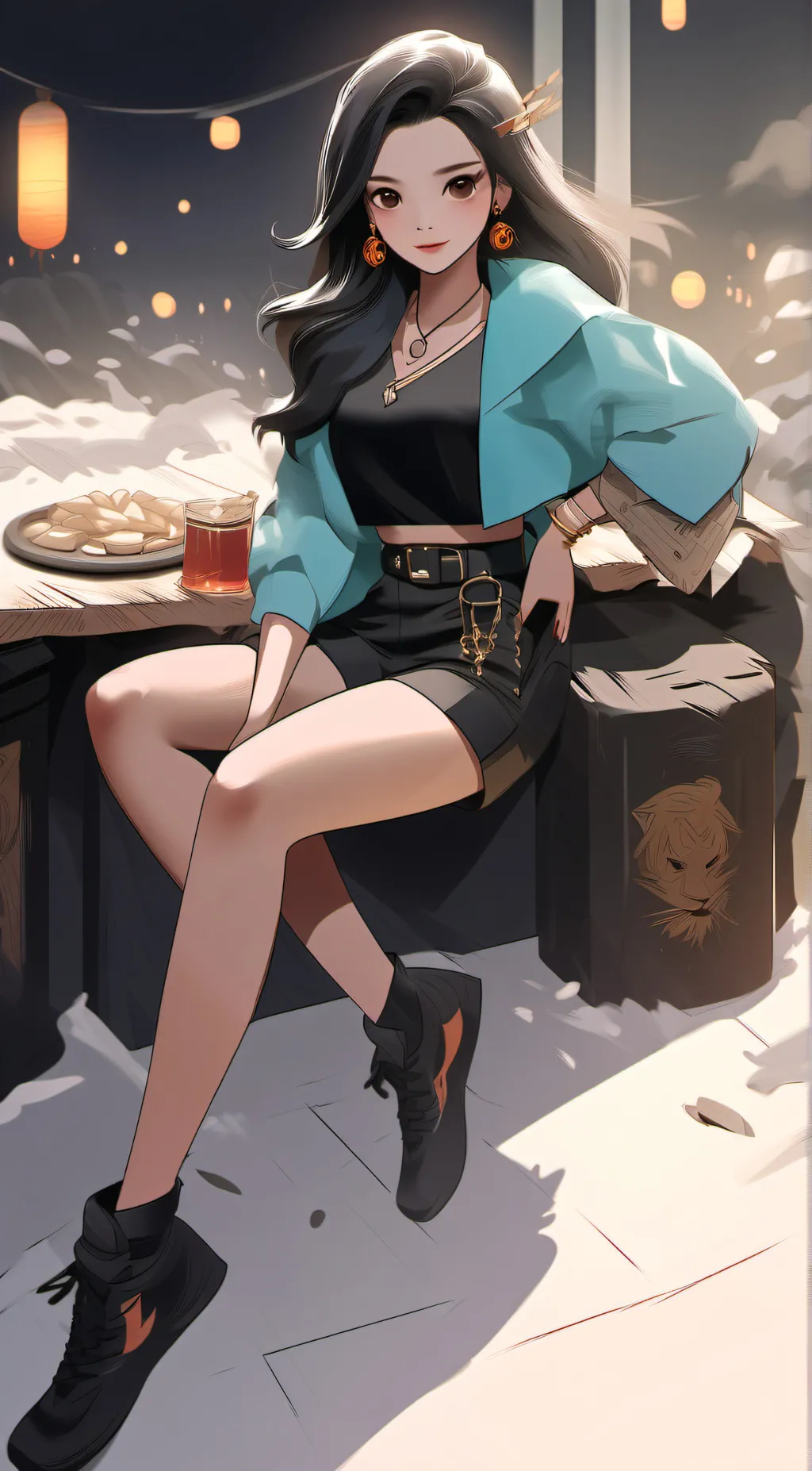ai character: menina gostosa background