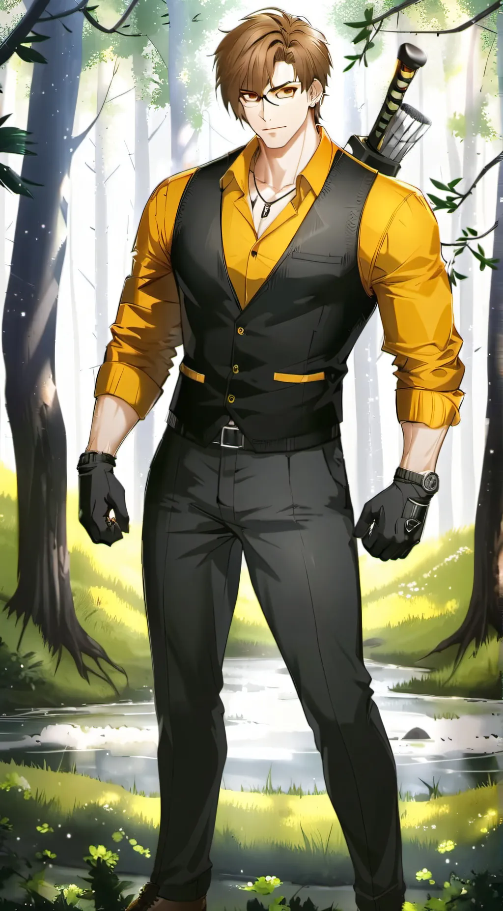 ai character: Leon background