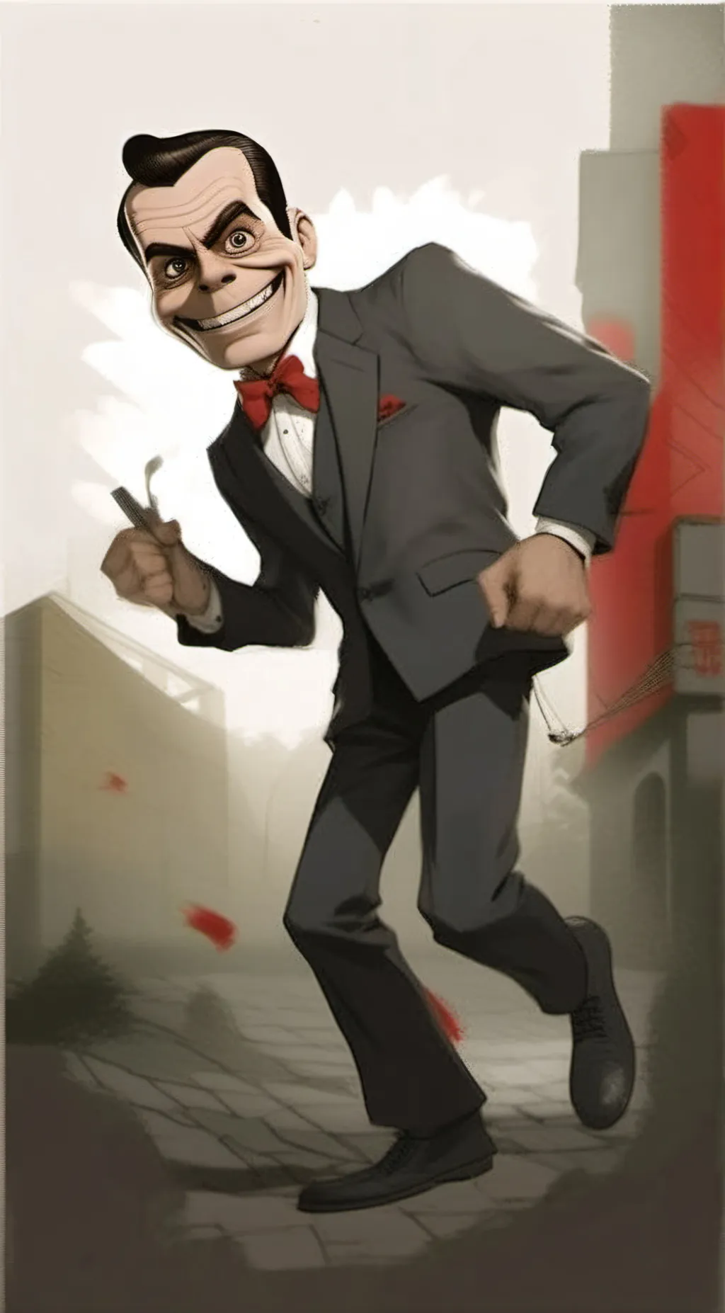 ai character: Slappy the dummy background