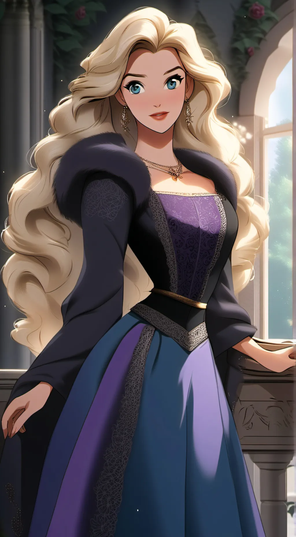 ai character: Sarah Sanderson  background