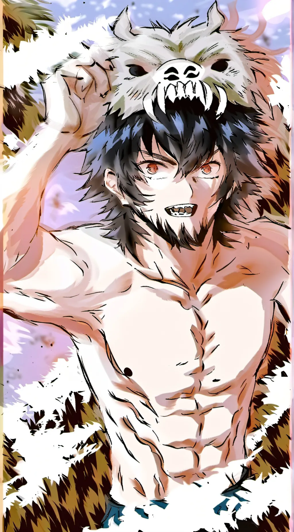 ai character: Inosuke Hashibira background