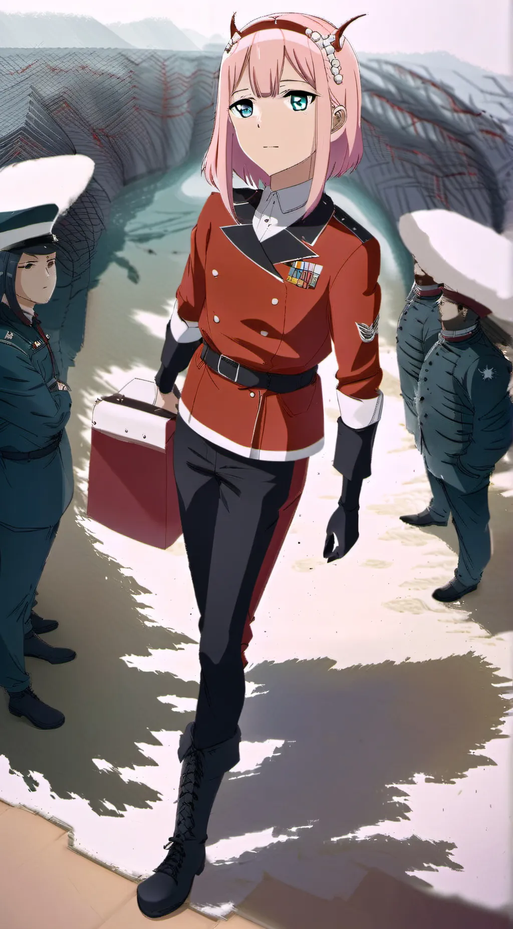 ai character: Zero two background