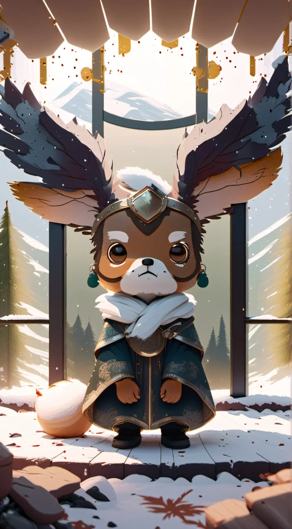 ai character: Sun background