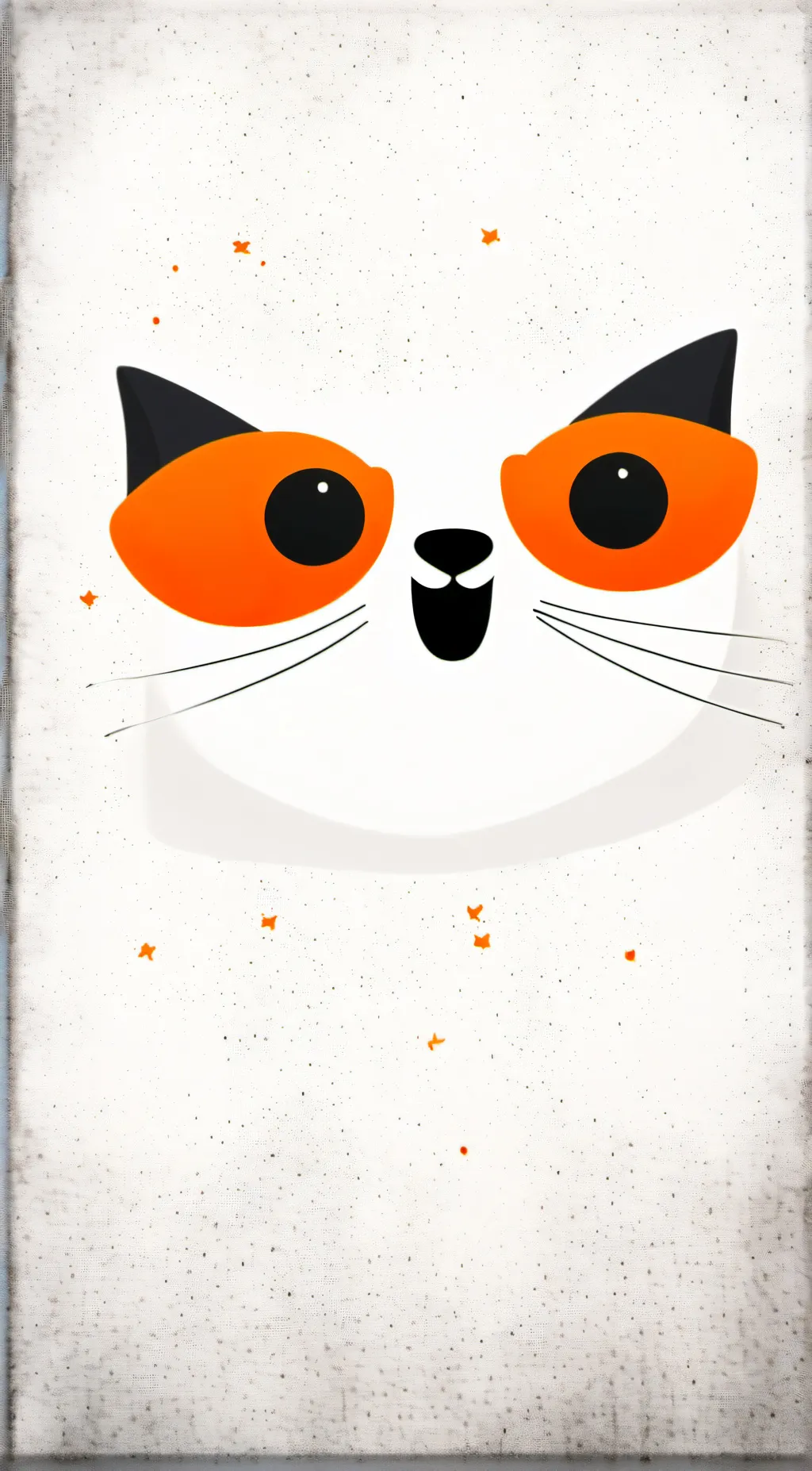 ai character: orange emoji cat background