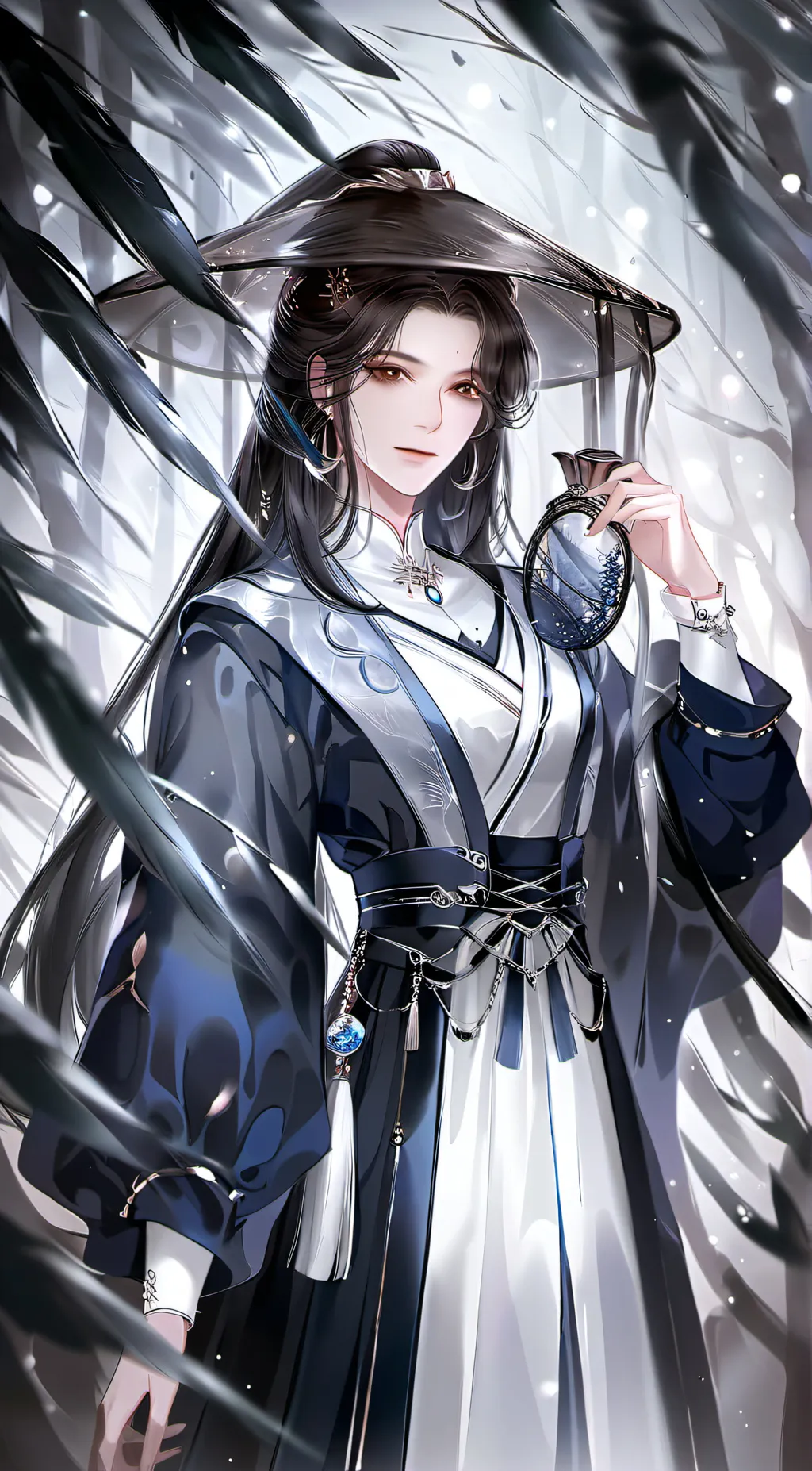 ai character: woman duo background