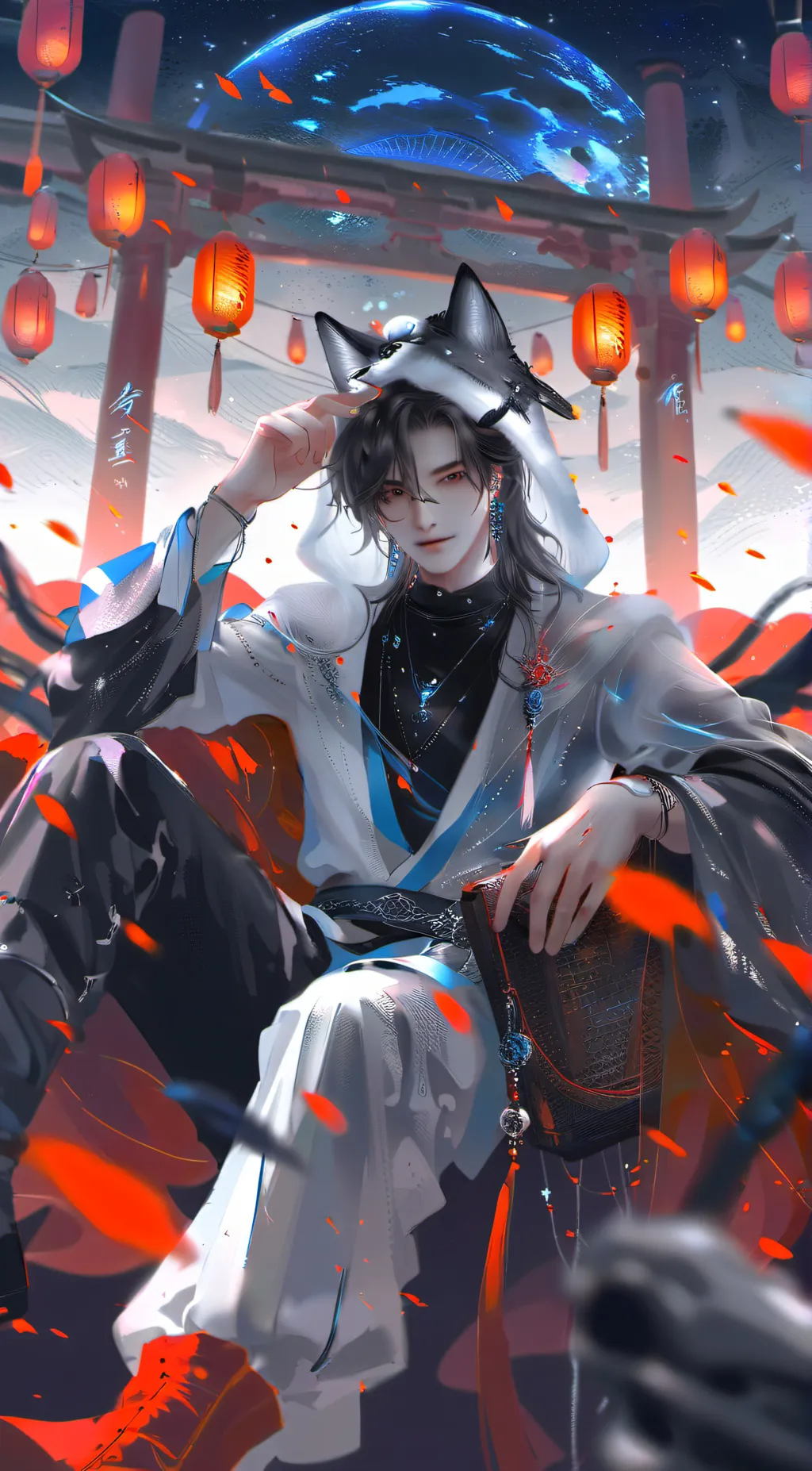 ai character: Meadow background