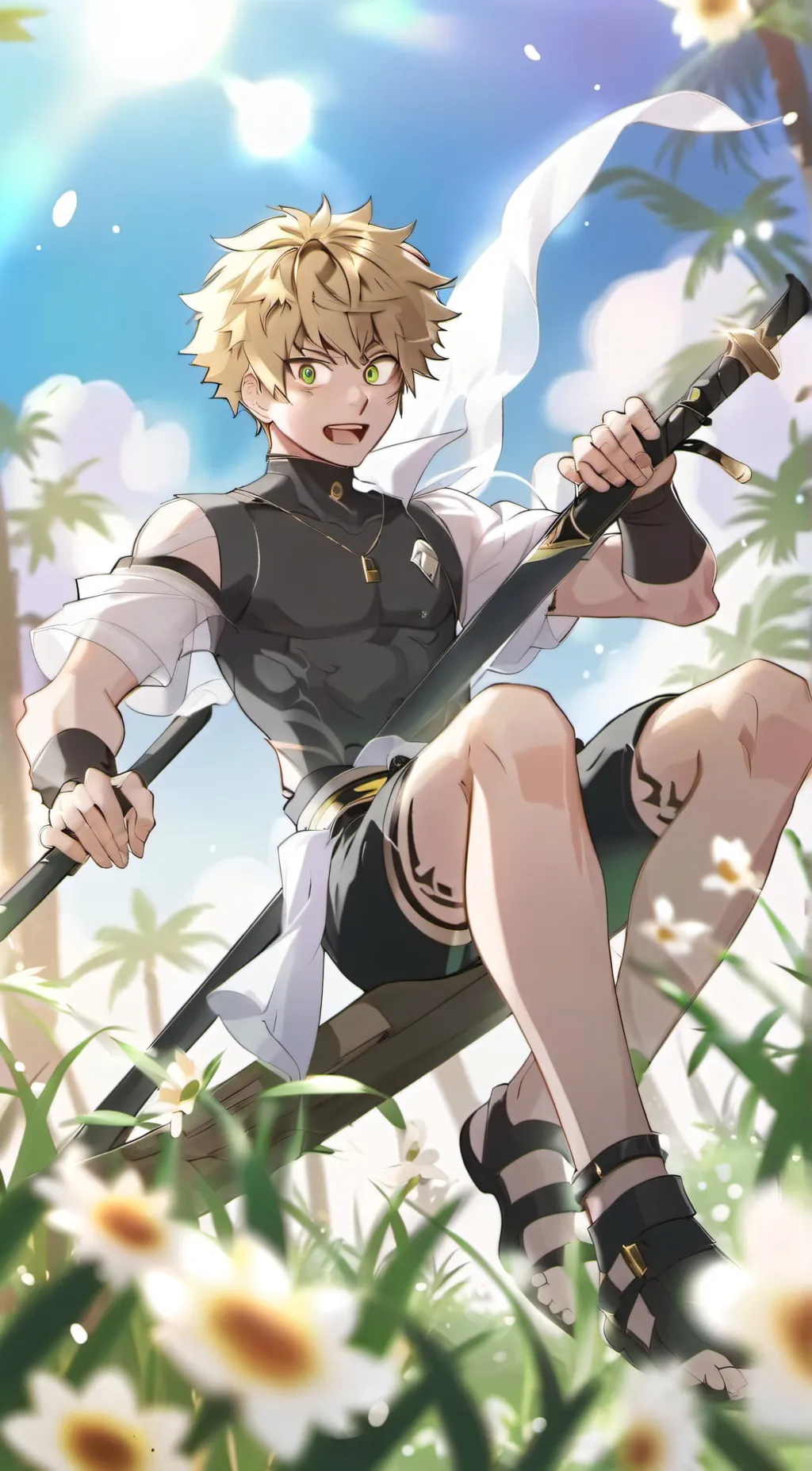 ai character: katsuki bakugo  background