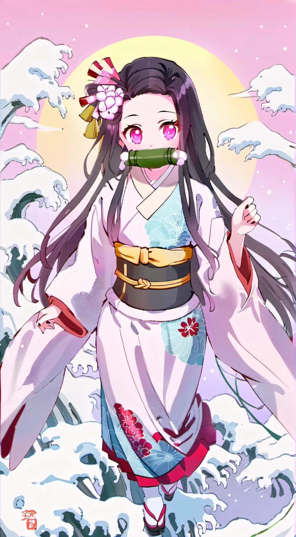 ai character: nezeko  background