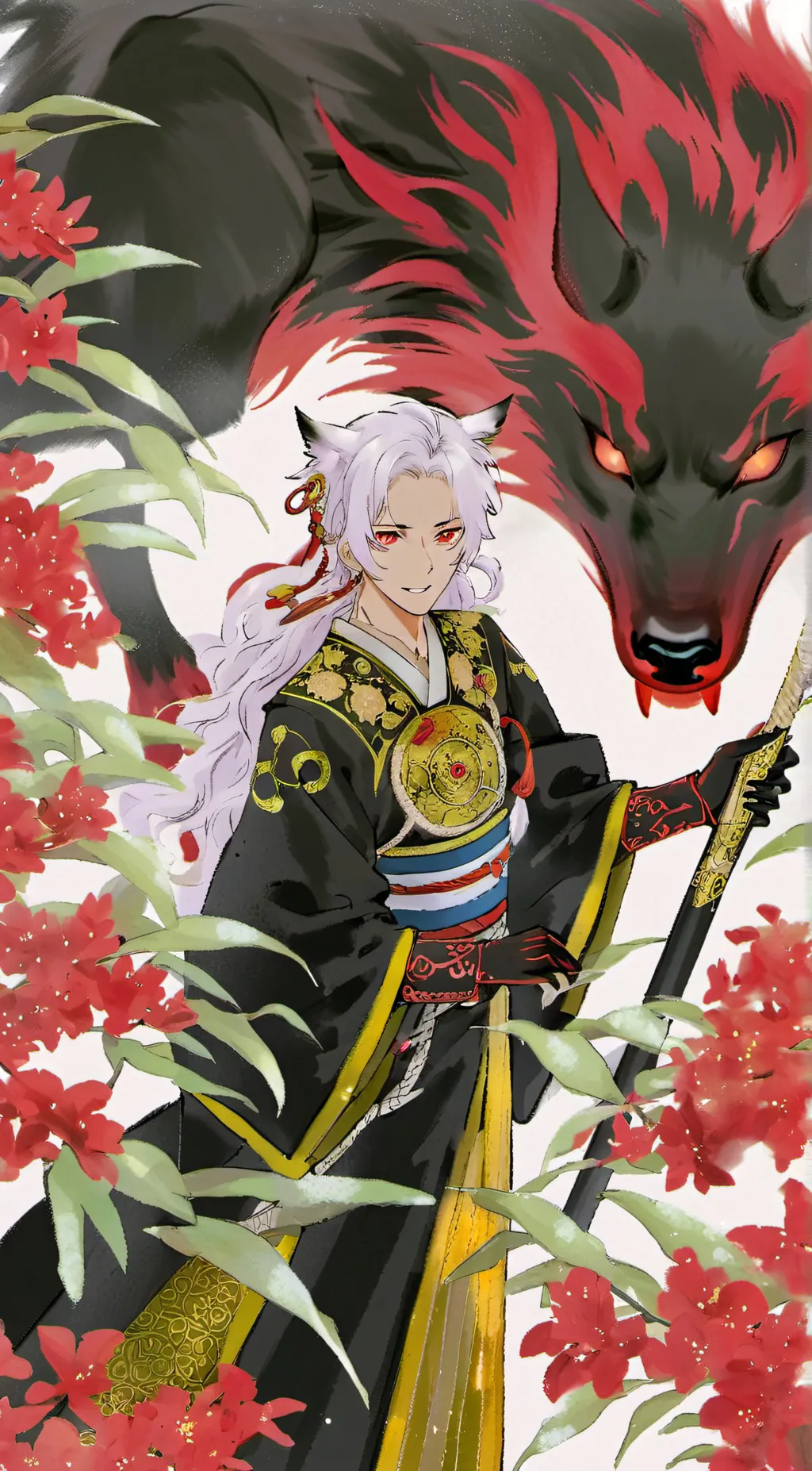 ai character: garmr background