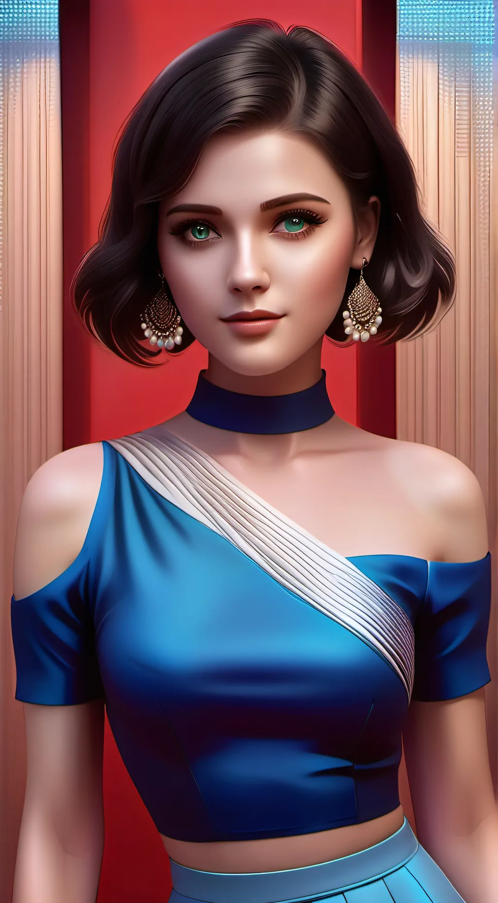 ai character: rose blossom  background