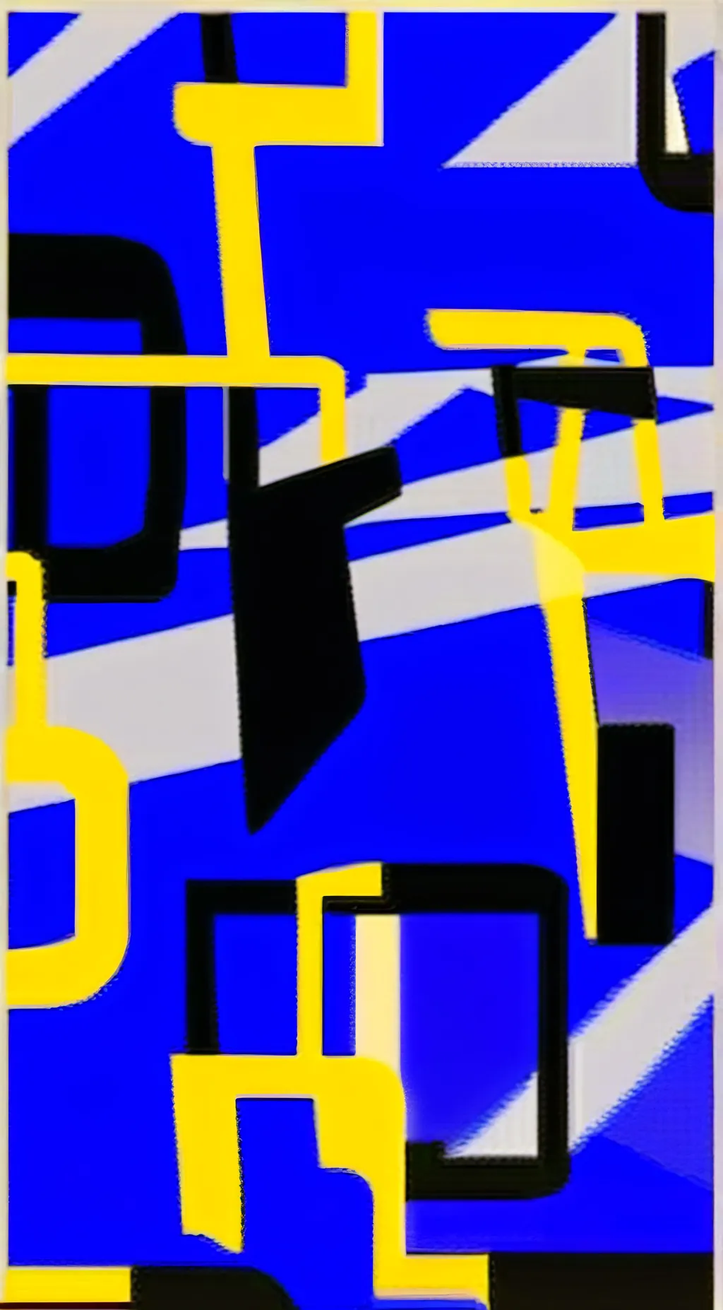 ai character: blue tv woman sus background