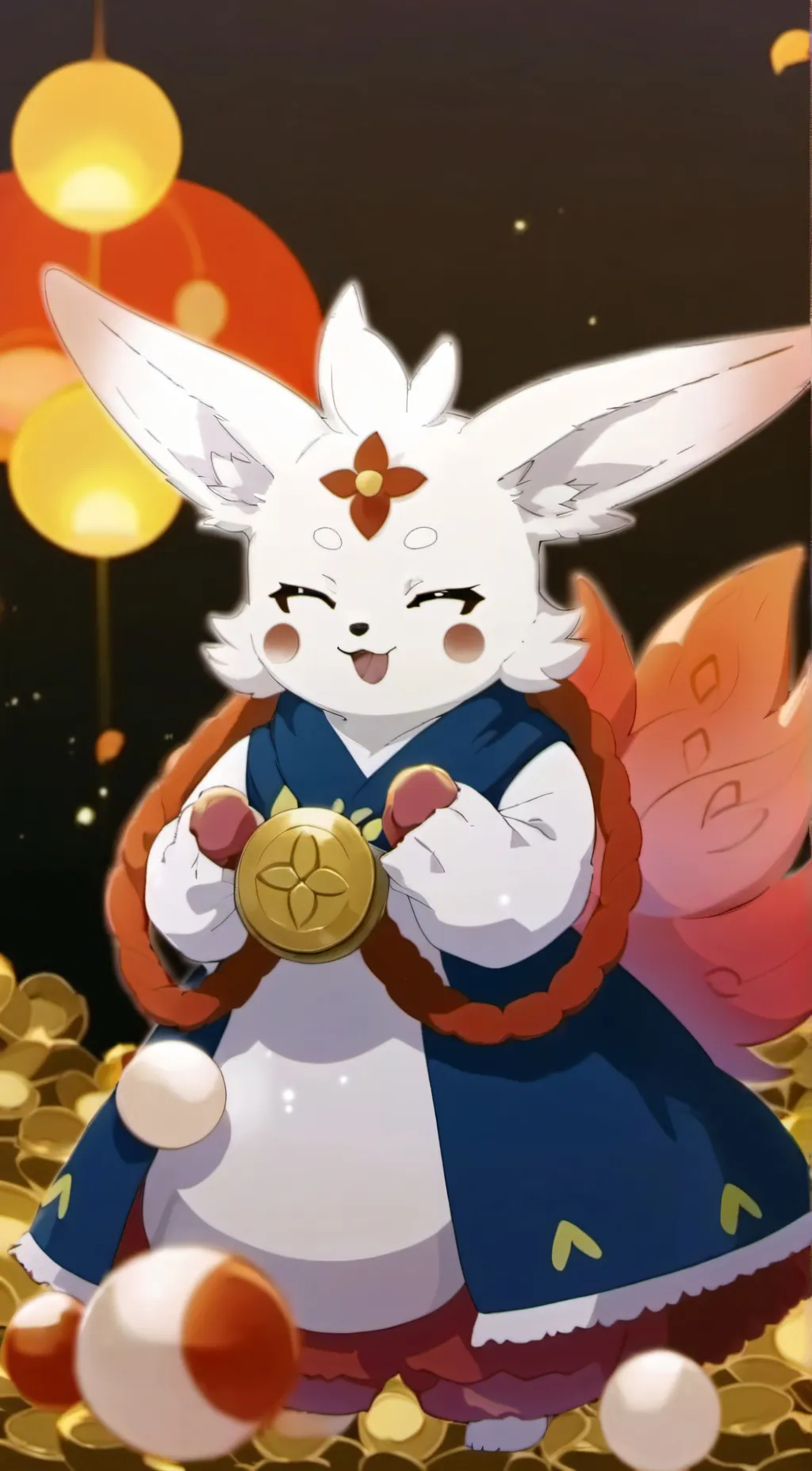 ai character: Fat sylveon  background