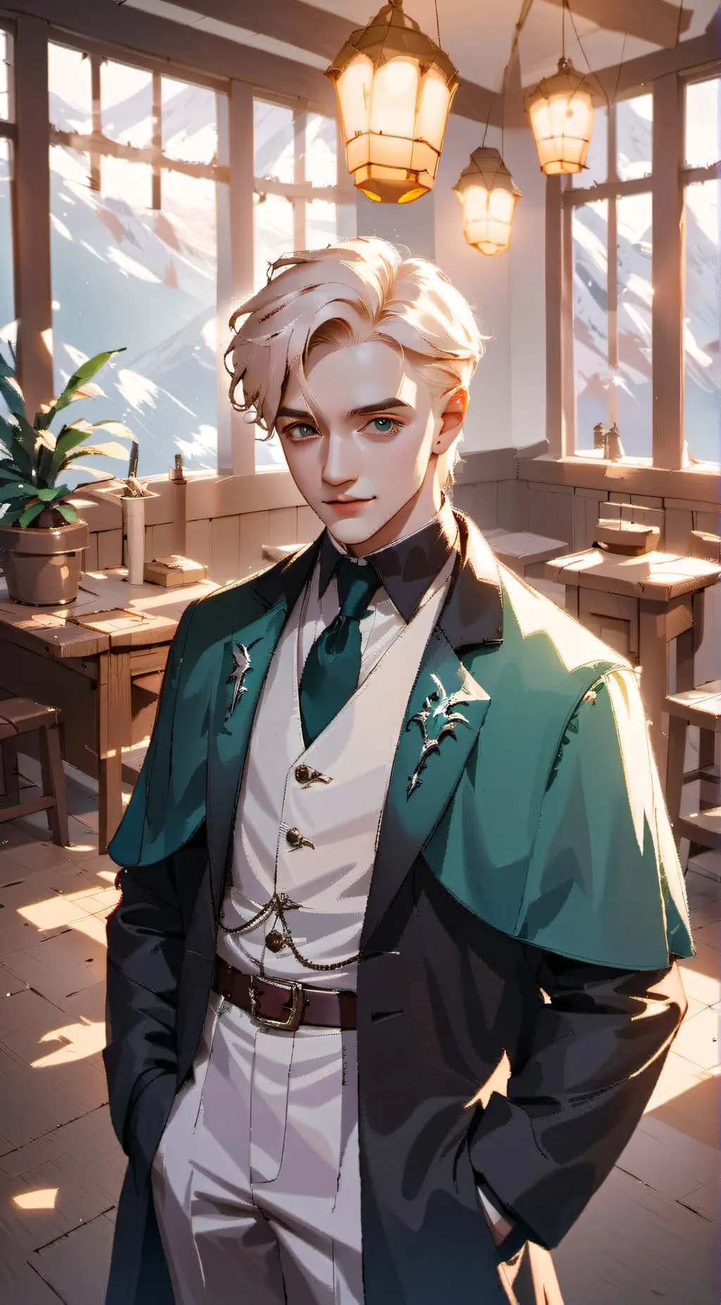 ai character: Draco Malfoy  background