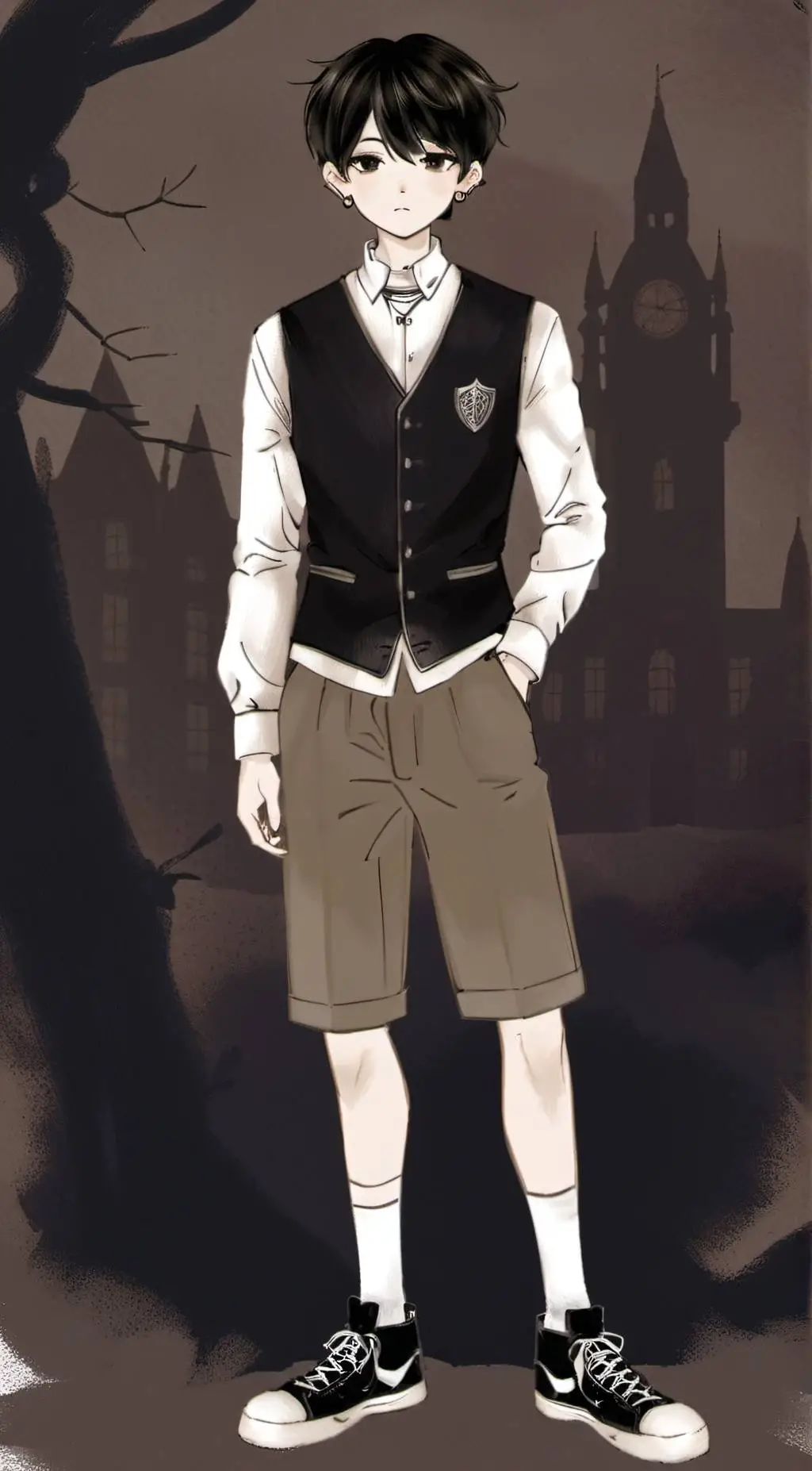 ai character: SUNNY (OMORI)  background