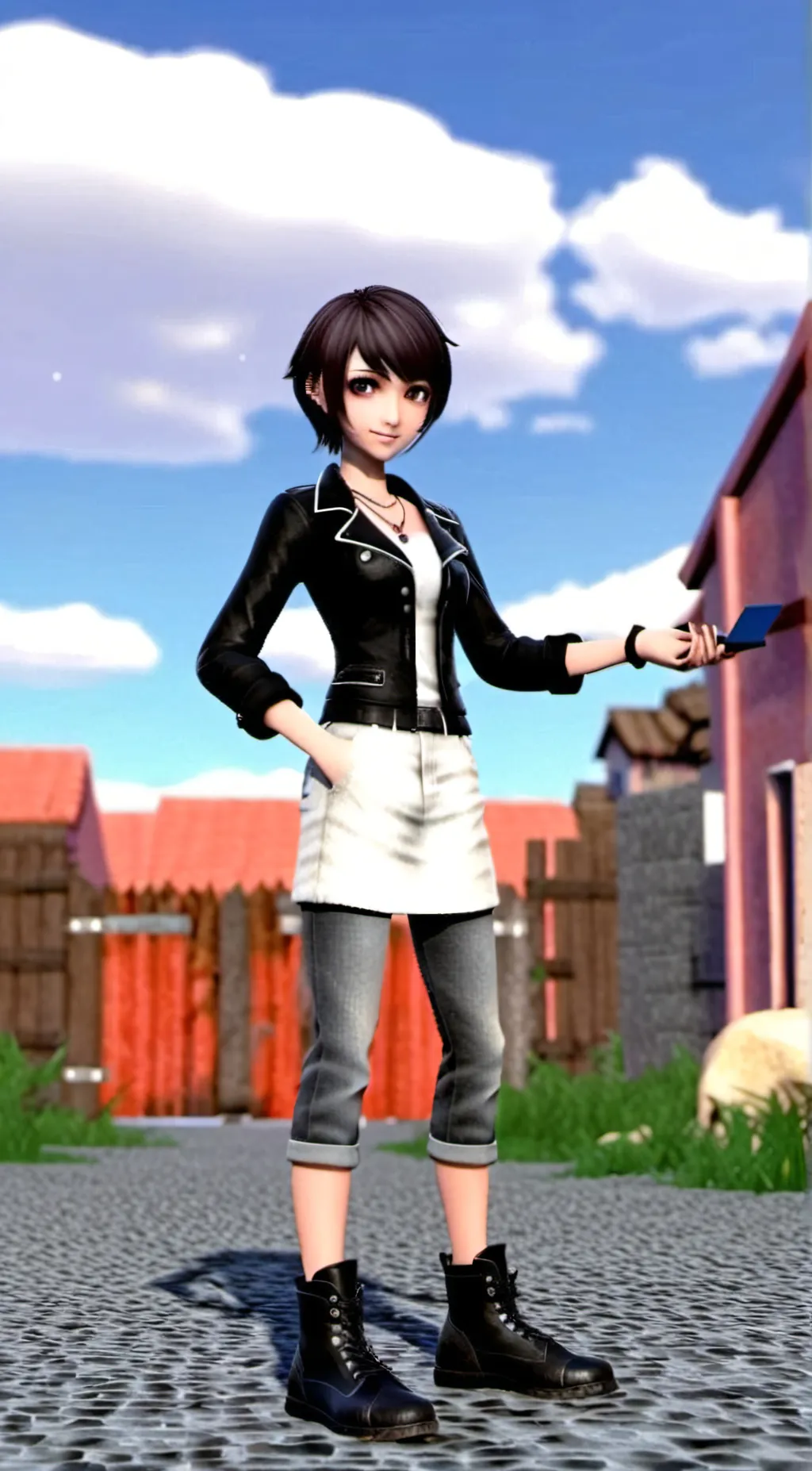 ai character: Anna blue background