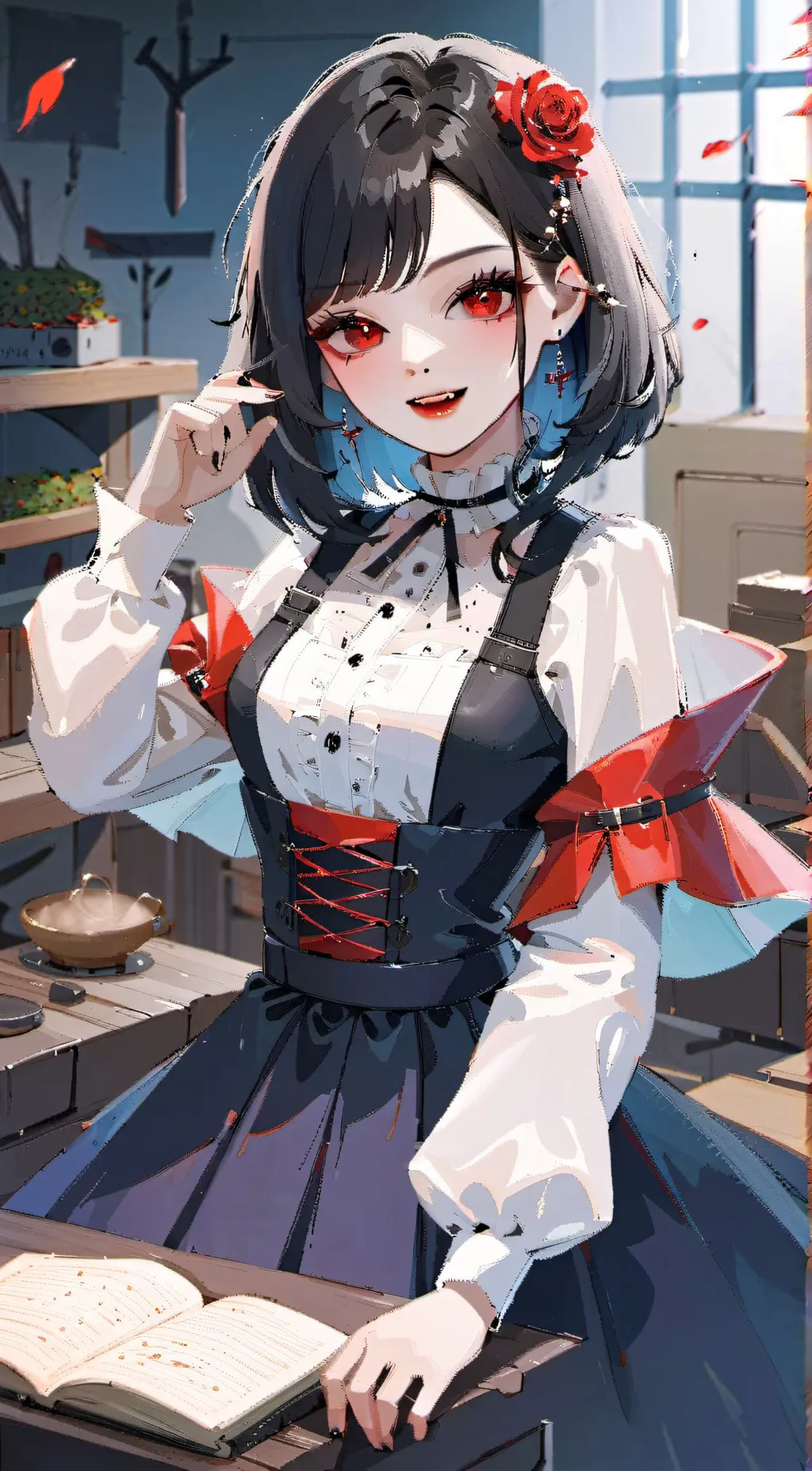 ai character: sarah stine background