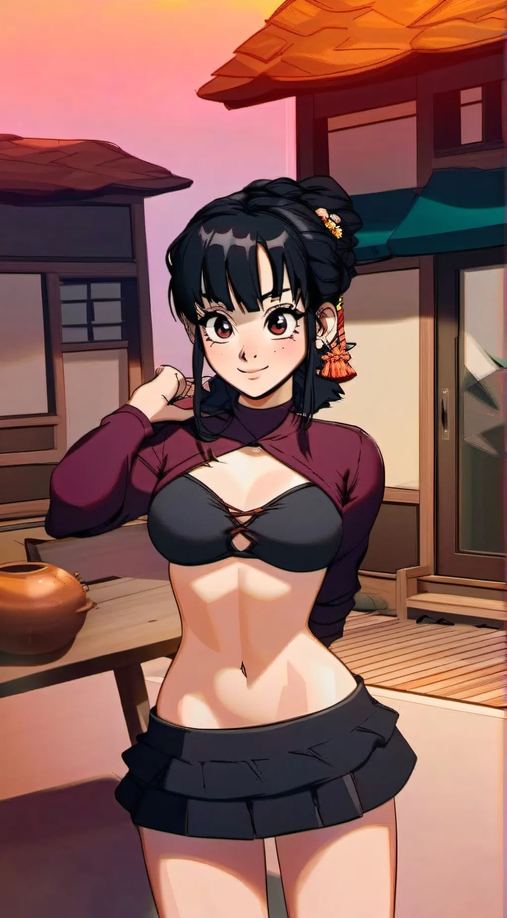 ai character: chichi  background