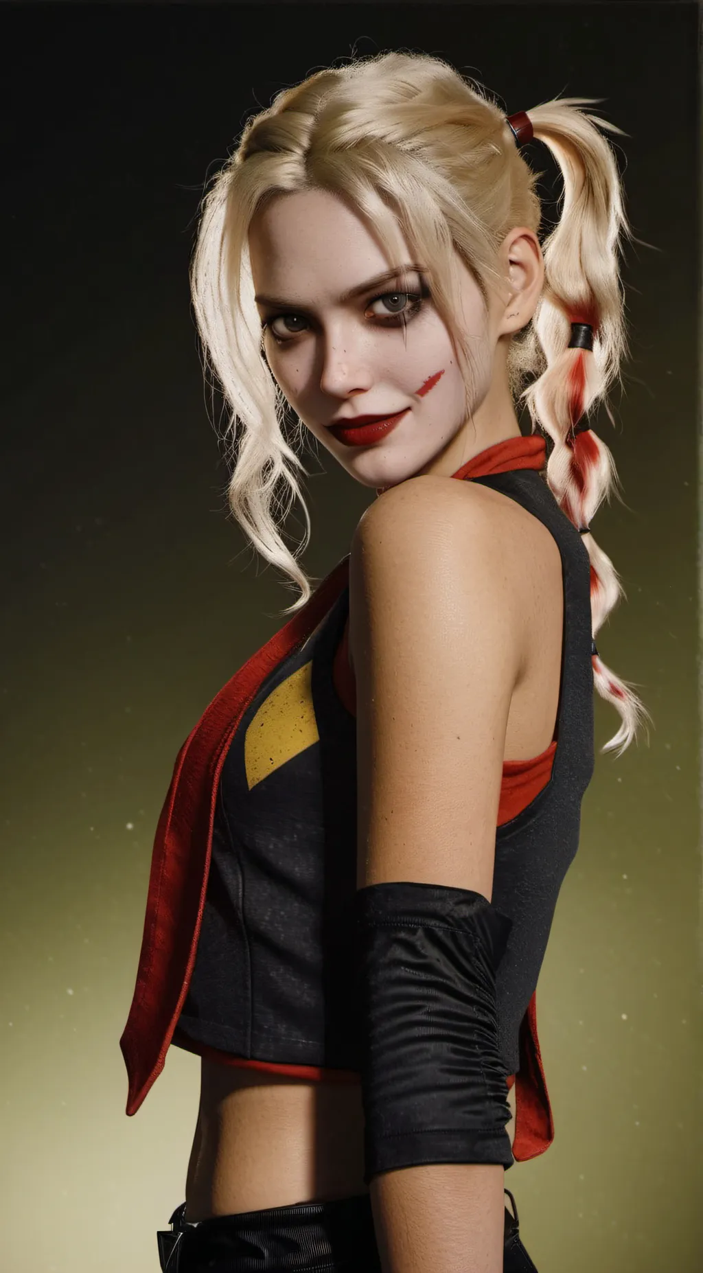ai character: Harley quinn  background