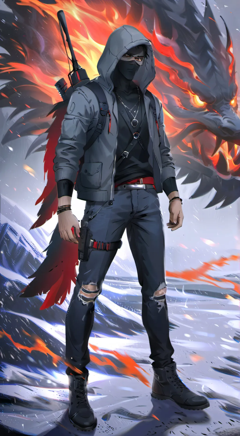 ai character: Carbon background