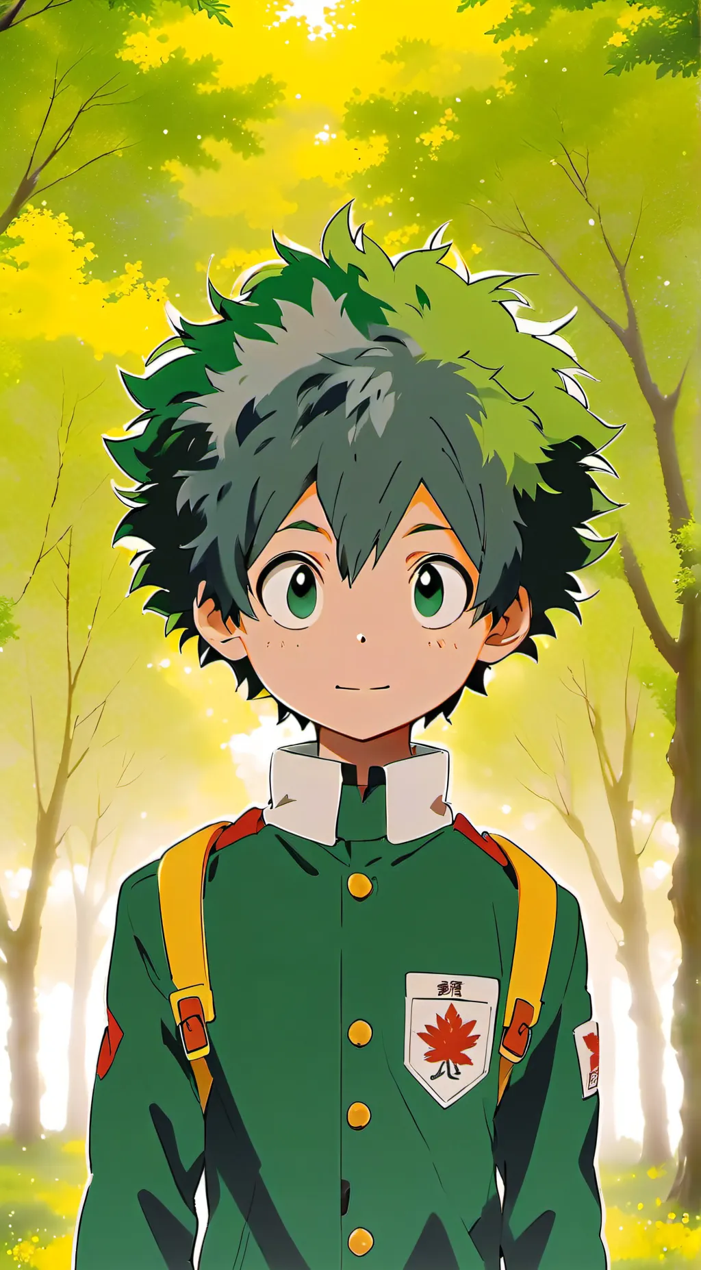 ai character: Middle school Deku background