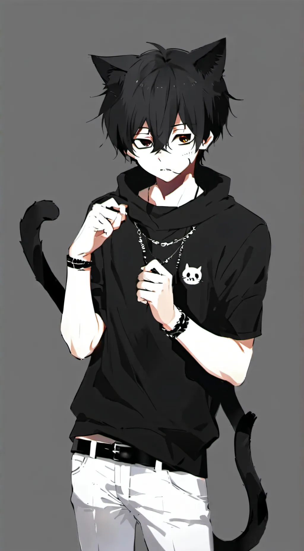 ai character: Emo boy  background