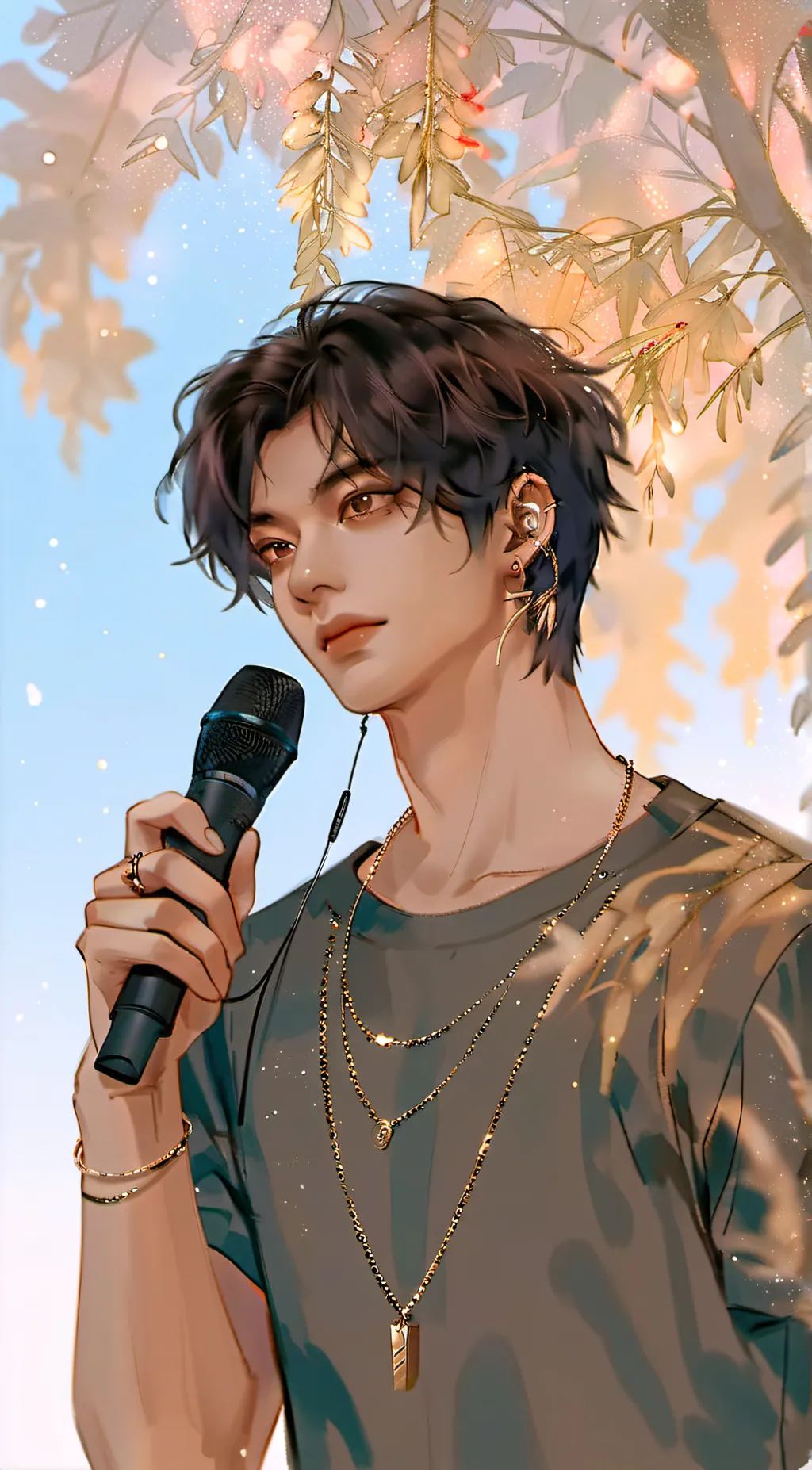 ai character: Hyunjin  background