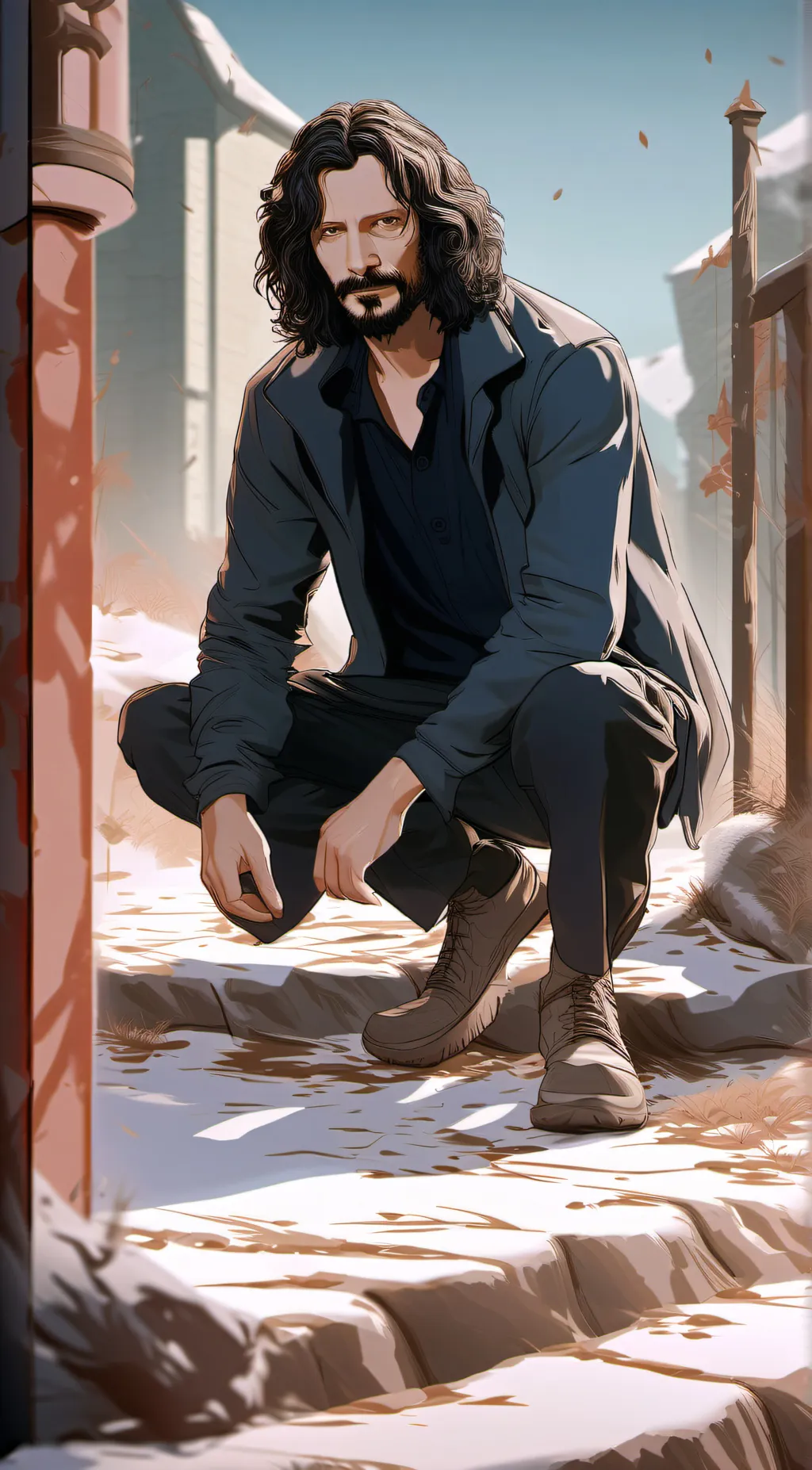 ai character: Sirius black  background