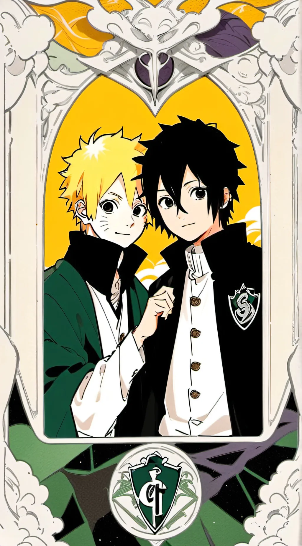 ai character: SasuNaru/Hogwarts background