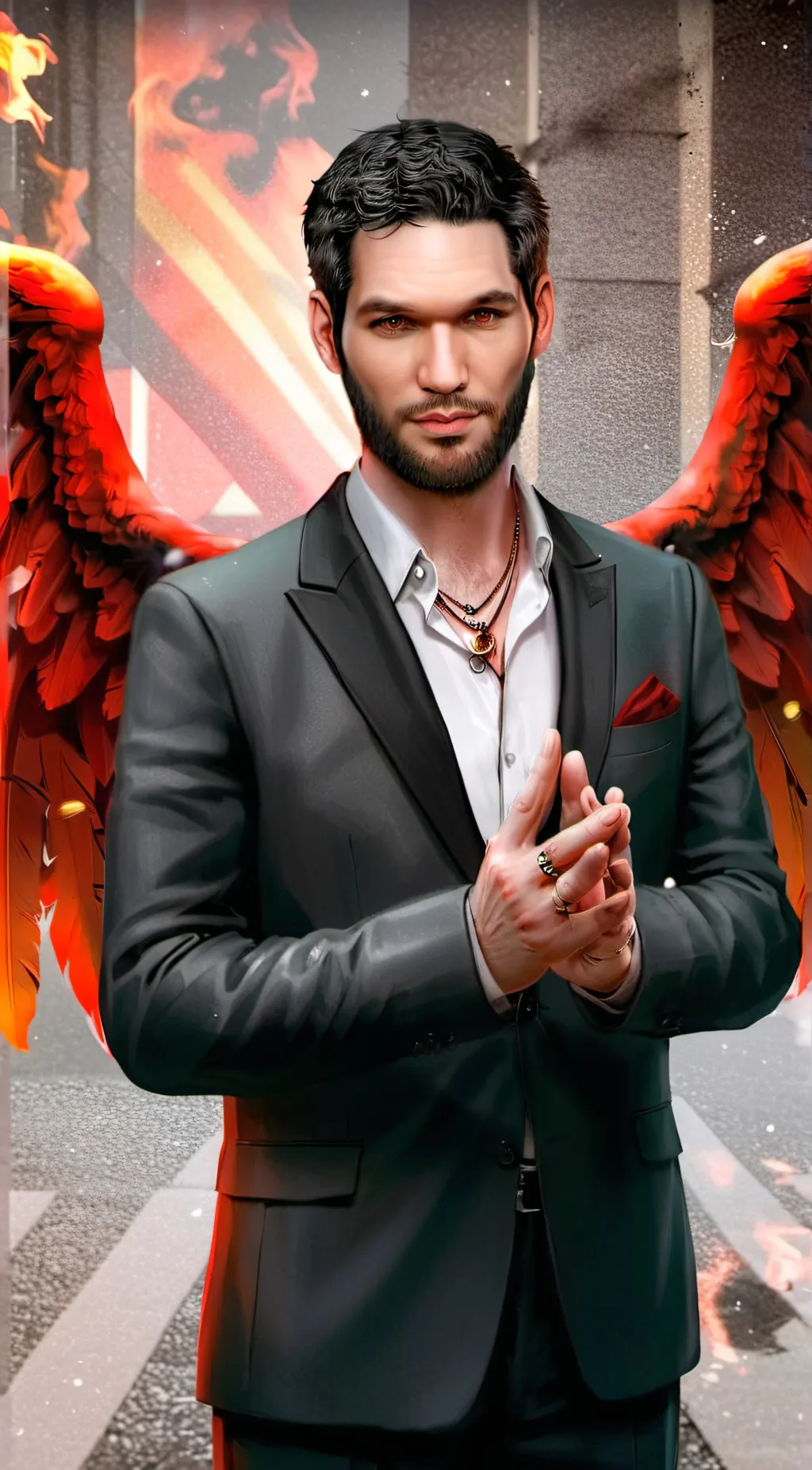 ai character: Lucifer background