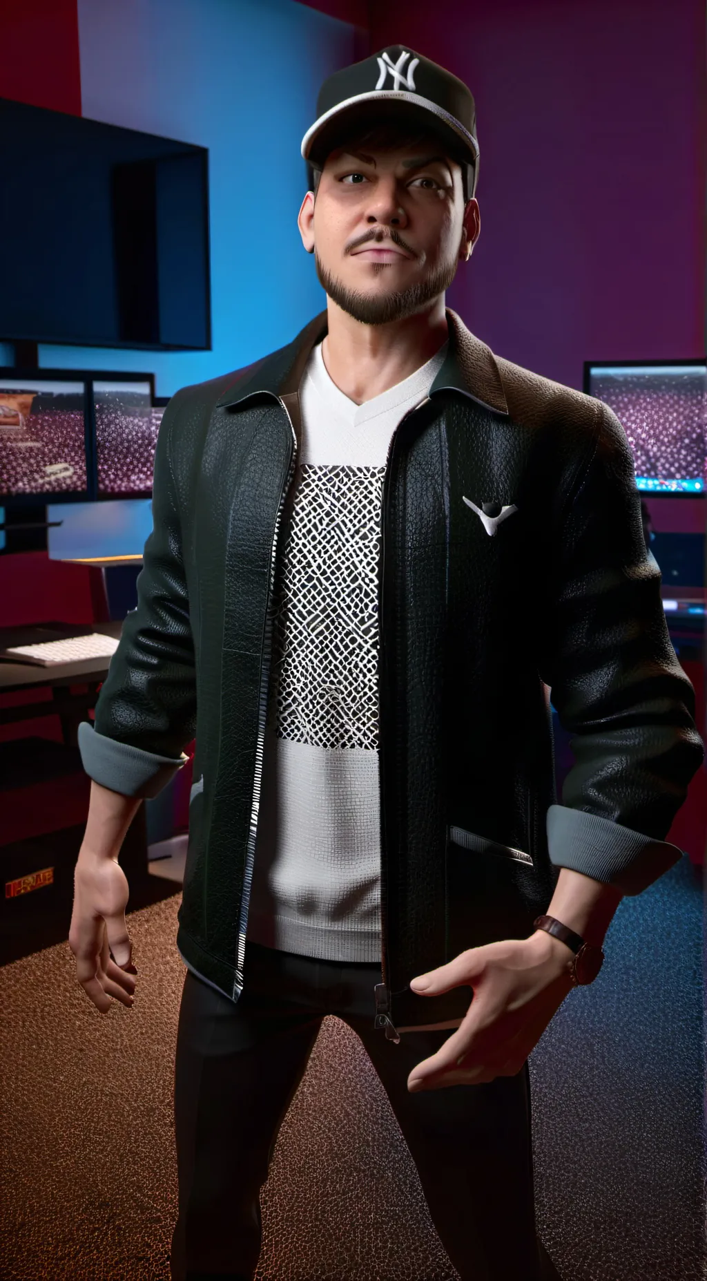 ai character: Uncle douche bag background