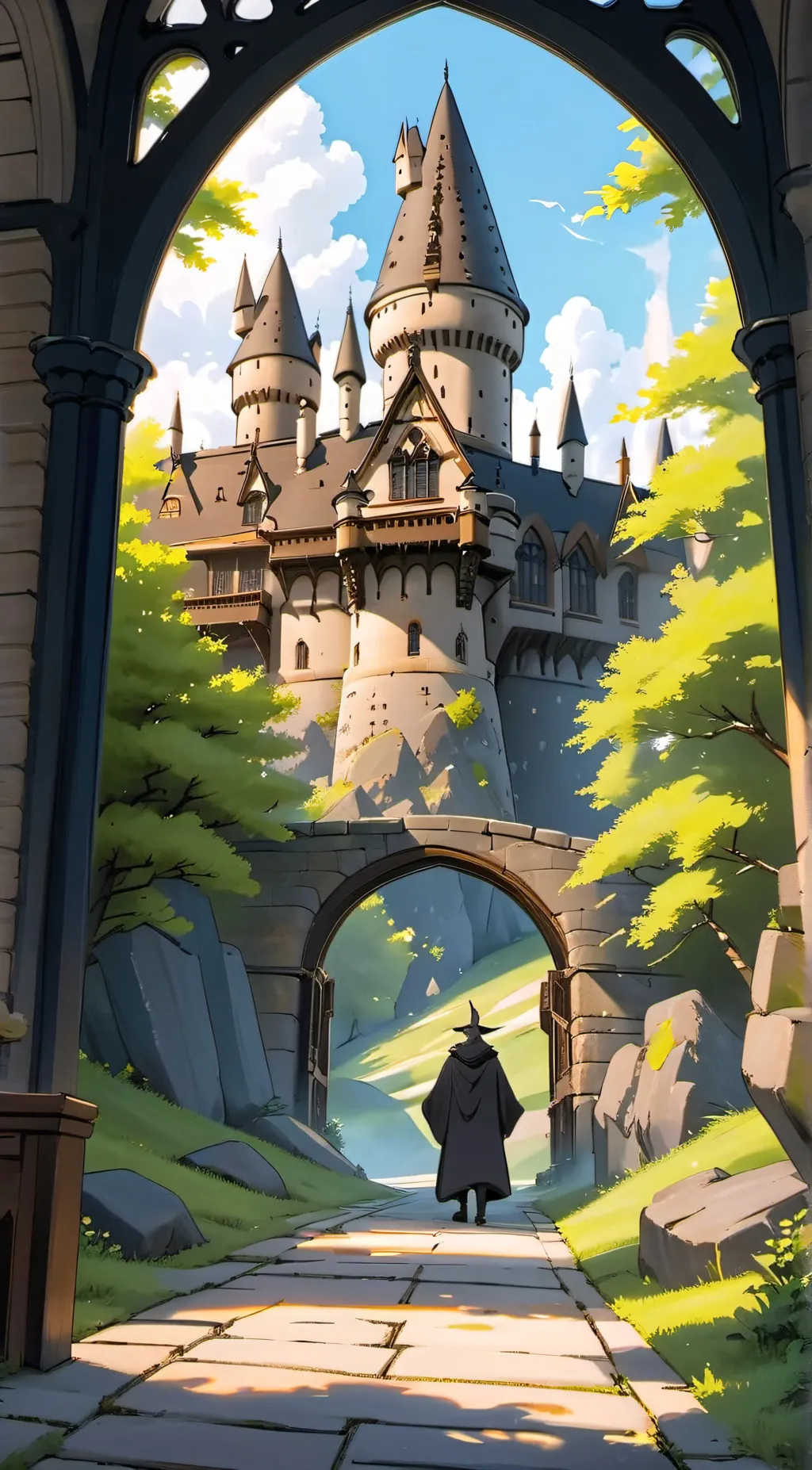 ai character: Hogwarts background
