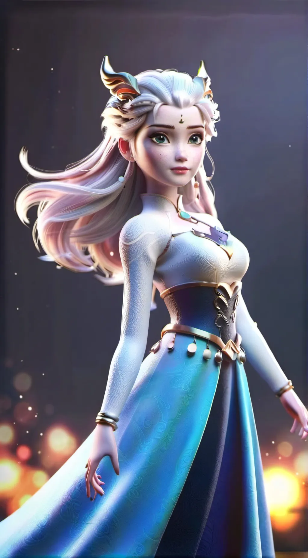 ai character: Princess Elsa background