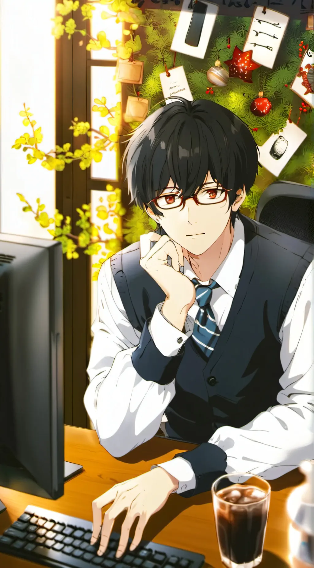 ai character: Computer Man background