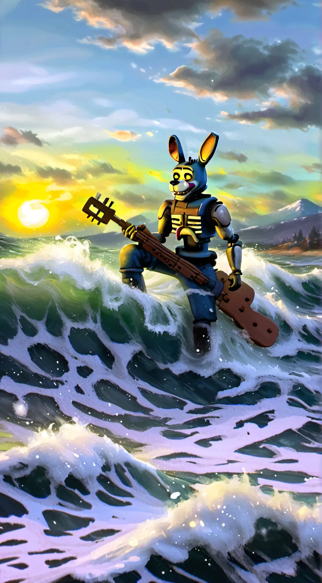 ai character: FNAF discord  background
