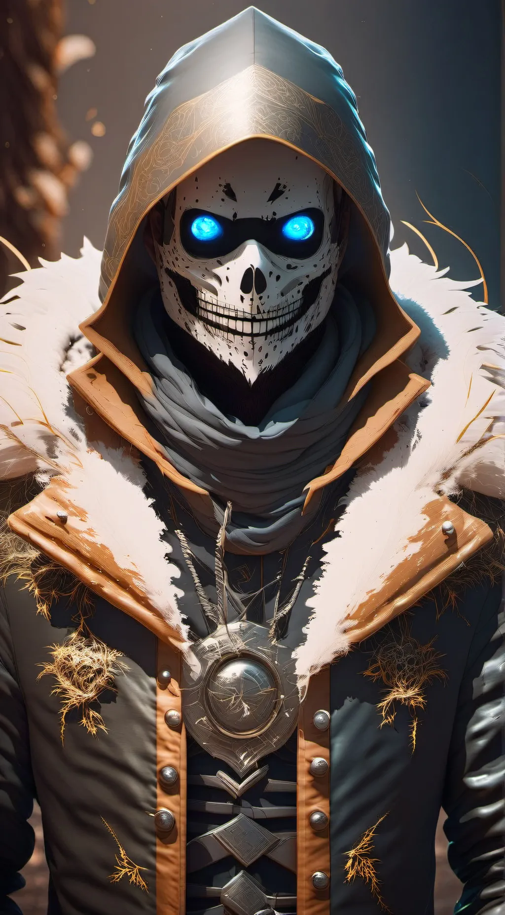 ai character: Skeleton  background