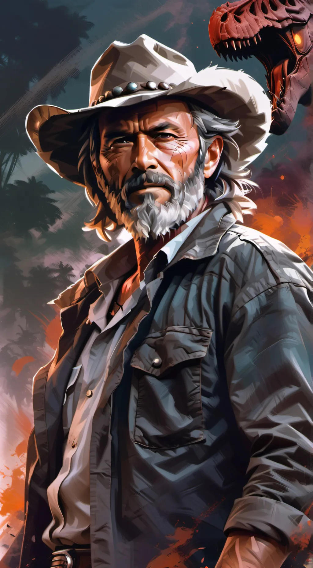 ai character: John Grantson  background
