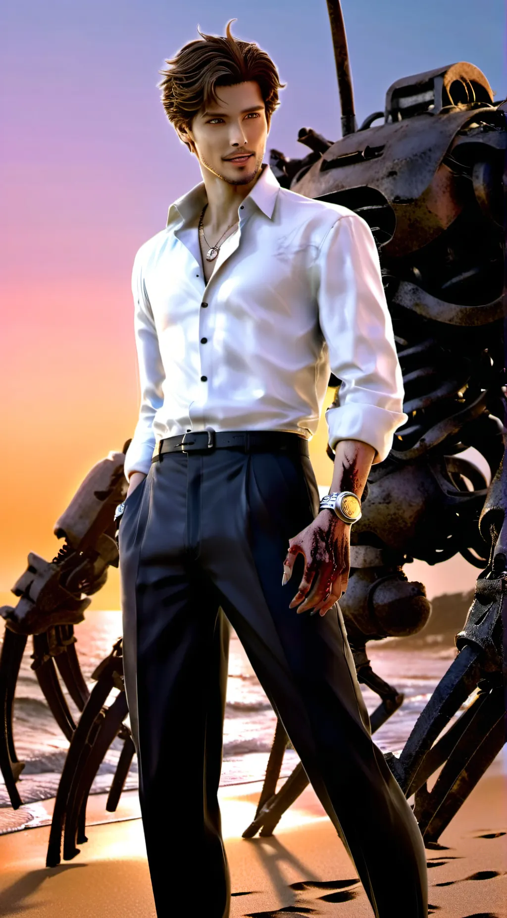 ai character: Evil toy maker background
