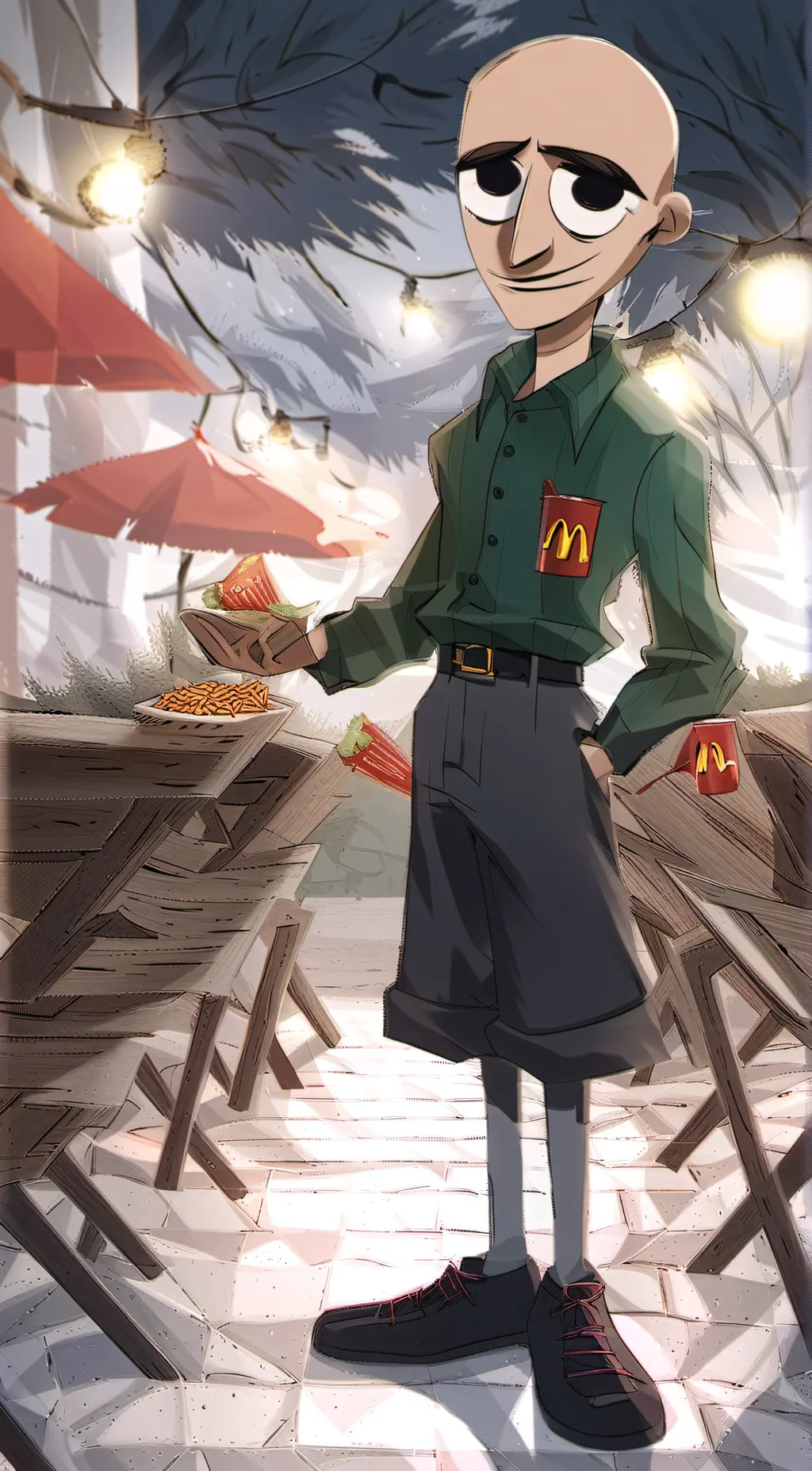 ai character: Baldi Mcdonald's background