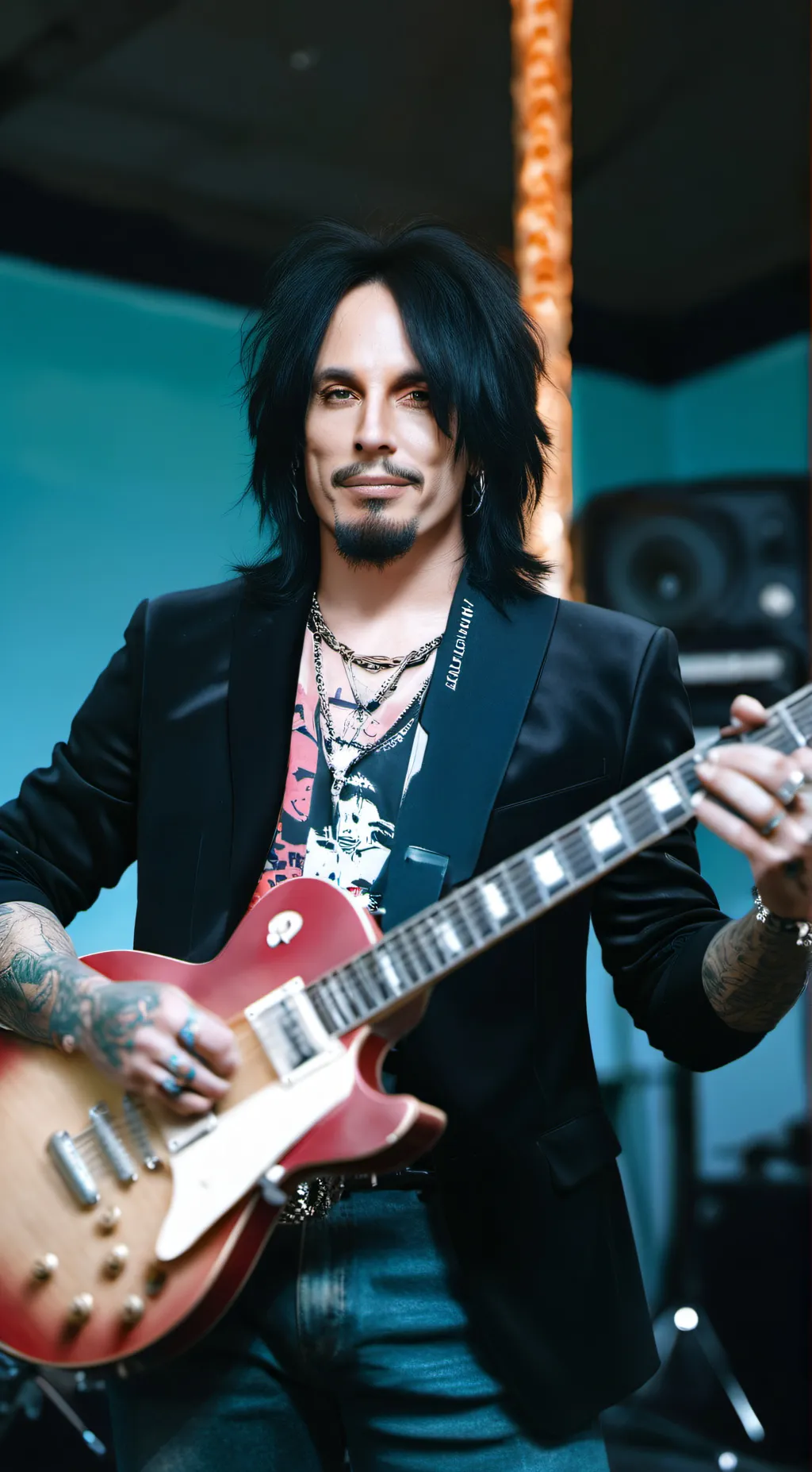 ai character: Nikki Sixx background