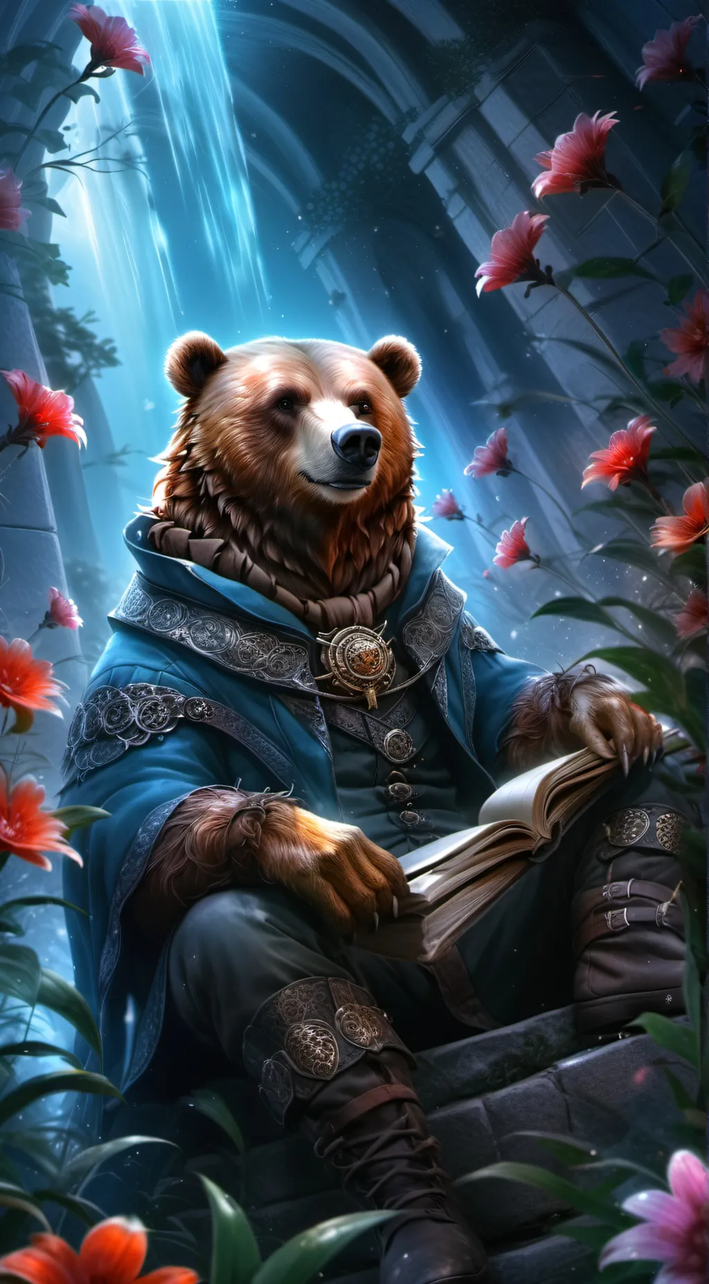 ai character: mr bear  background
