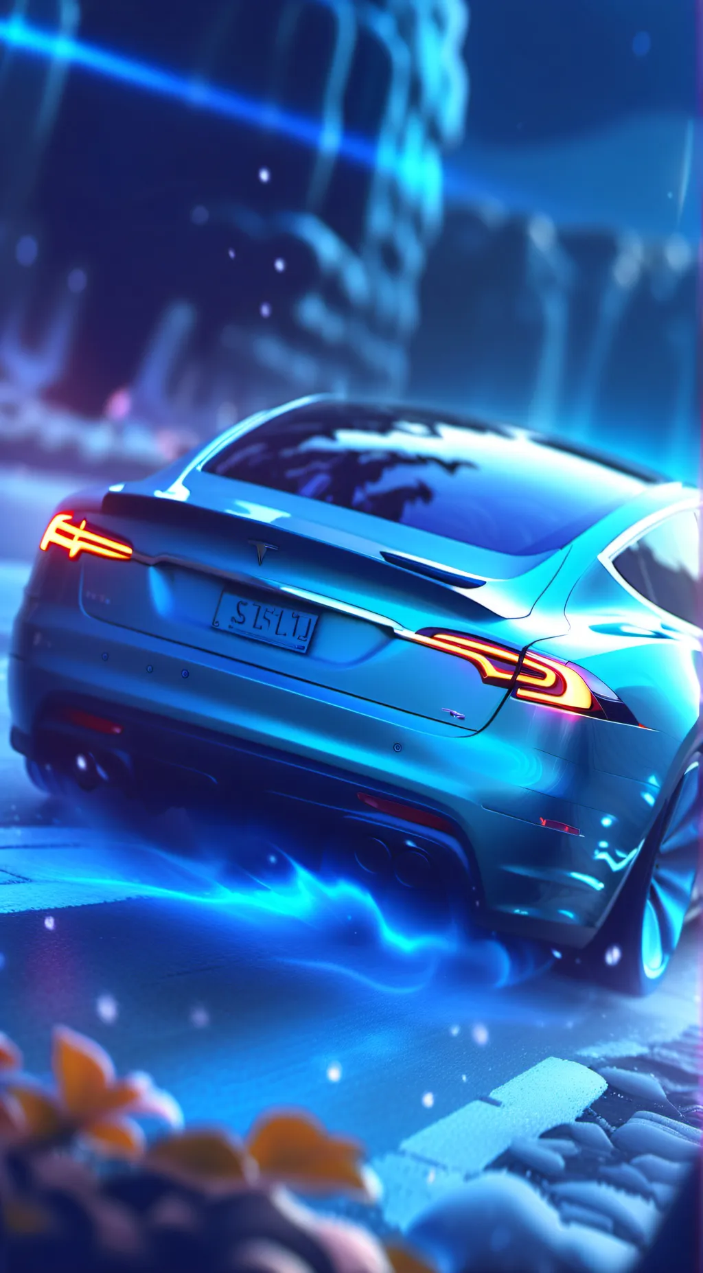 ai character: Tesla background