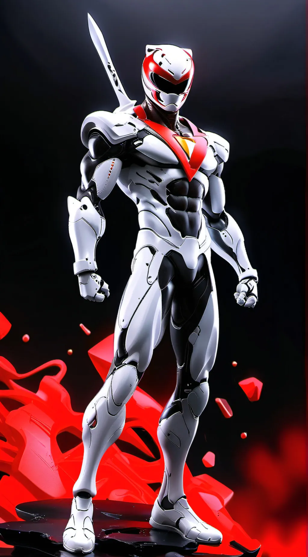 ai character: white panther background