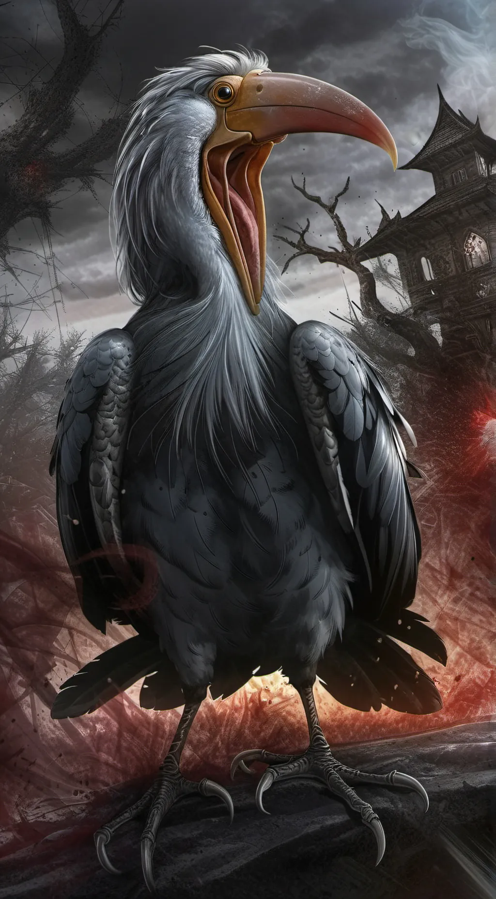 ai character: Screaming Shoebill background